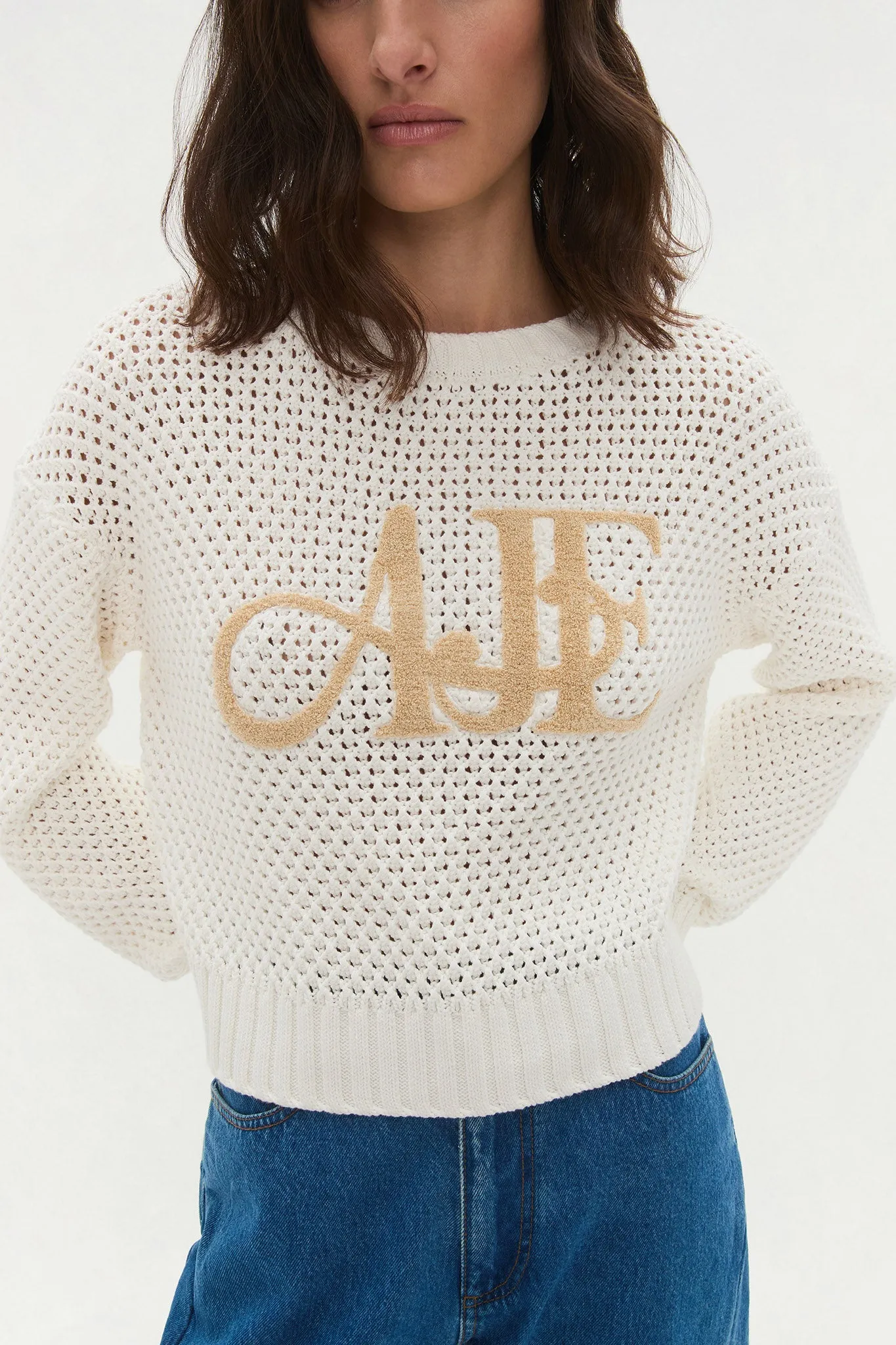 Sky Logo Knit Jumper sold by Aje product image thumbnail 4