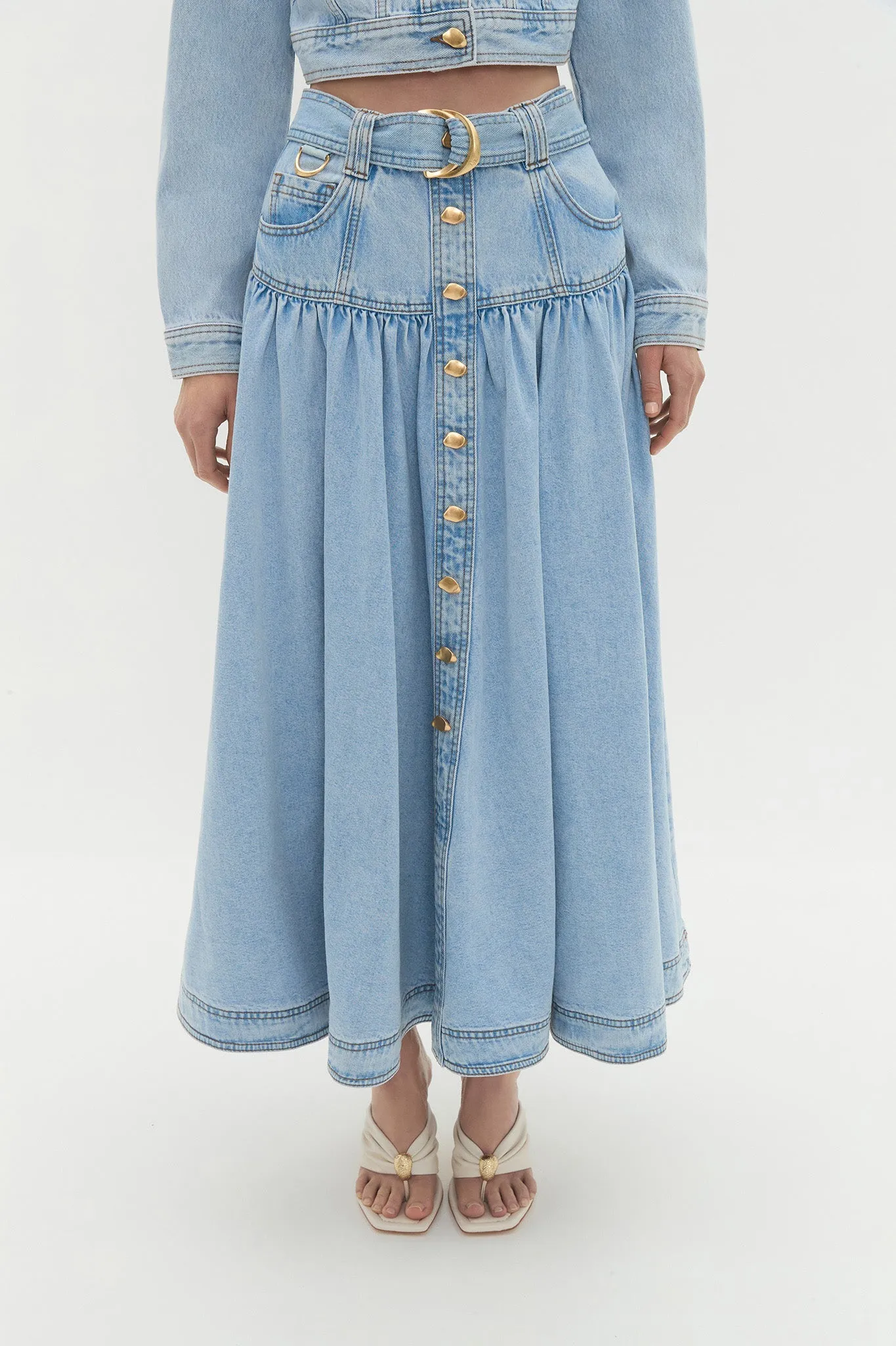 Elena Denim Midi Skirt sold by Aje product image thumbnail 3