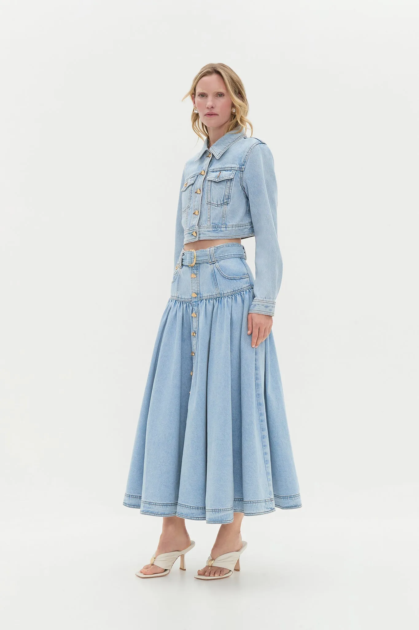 Elena Denim Midi Skirt sold by Aje product image thumbnail 4