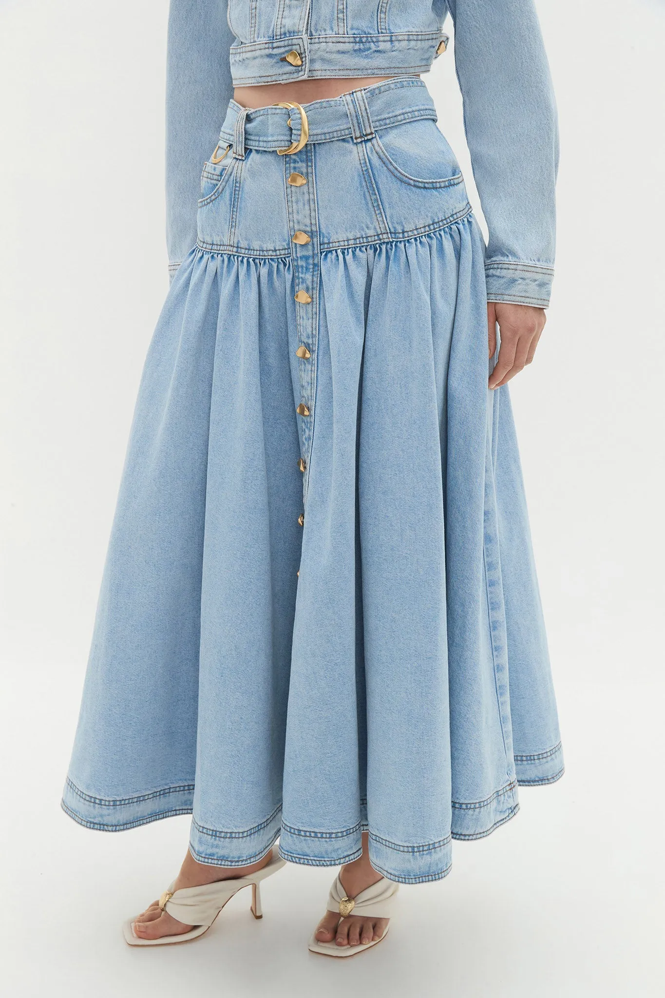 Elena Denim Midi Skirt sold by Aje product image thumbnail 5