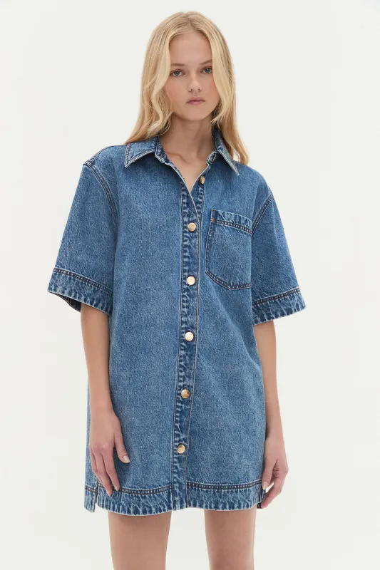 Junee Denim Shirt Dress sold by Aje