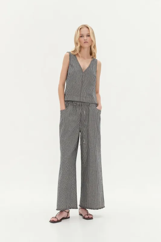 Josette Striped Denim Jeans made by Aje