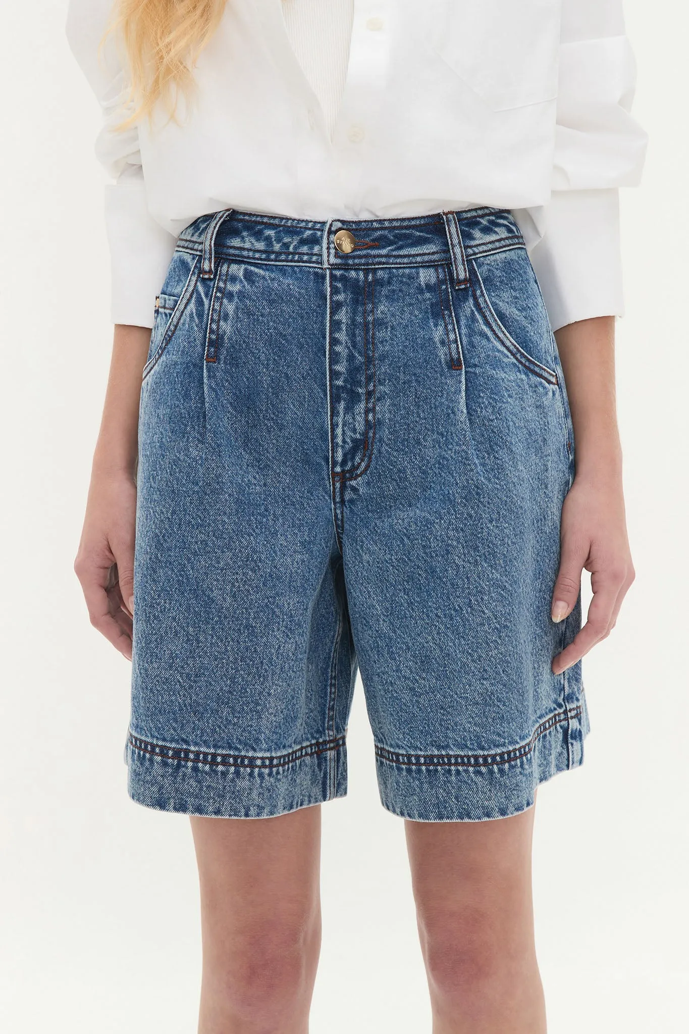 Flynn Longline Denim Short sold by Aje product image thumbnail 5