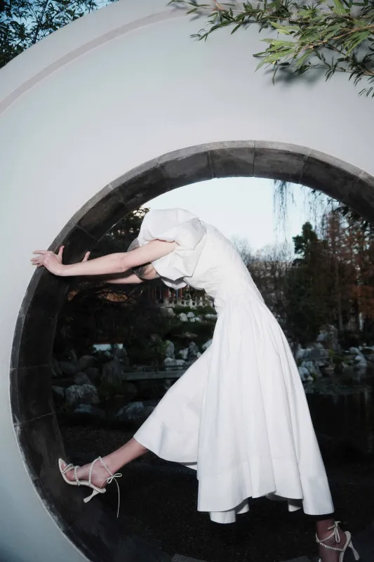 Wisteria Midi Dress sold by Aje