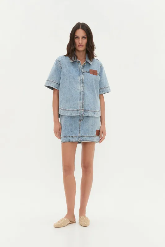 Kindle Denim Shirt sold by Aje