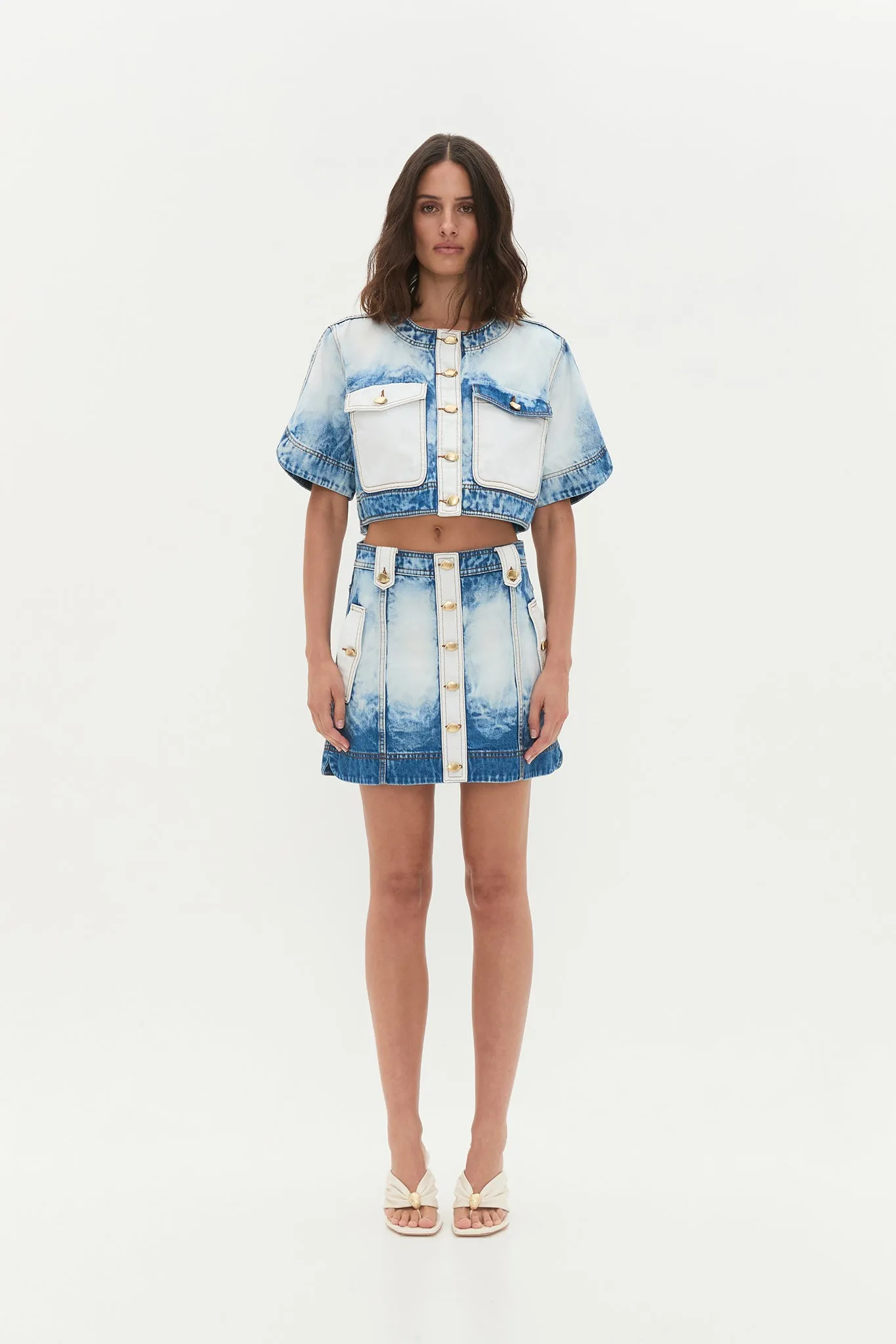 Tides Denim Cropped Top sold by Aje product image thumbnail 3