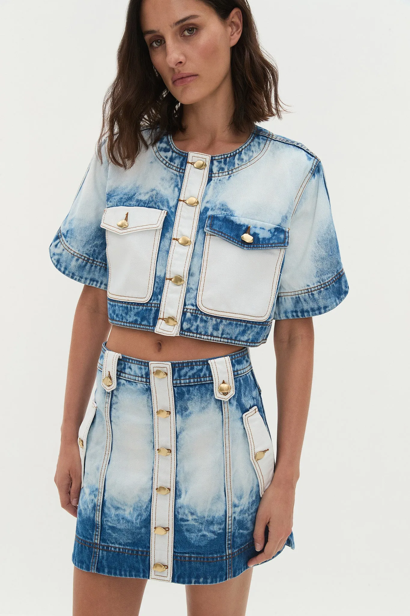 Tides Denim Mini Skirt sold by Aje product image thumbnail 3