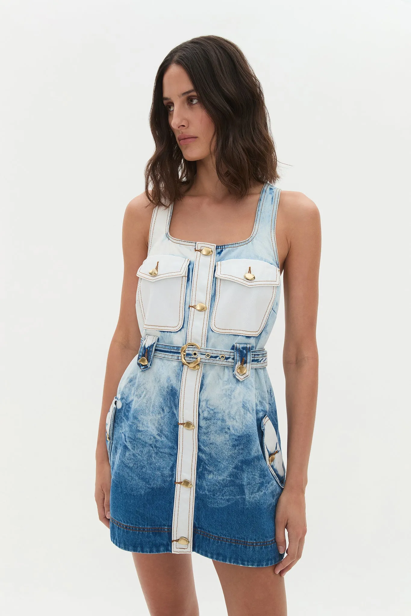Tides Denim Mini Dress sold by Aje product image thumbnail 4