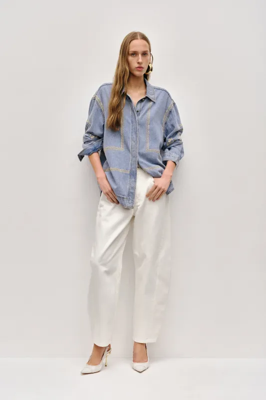 Lotus Denim Shirt sold by Aje