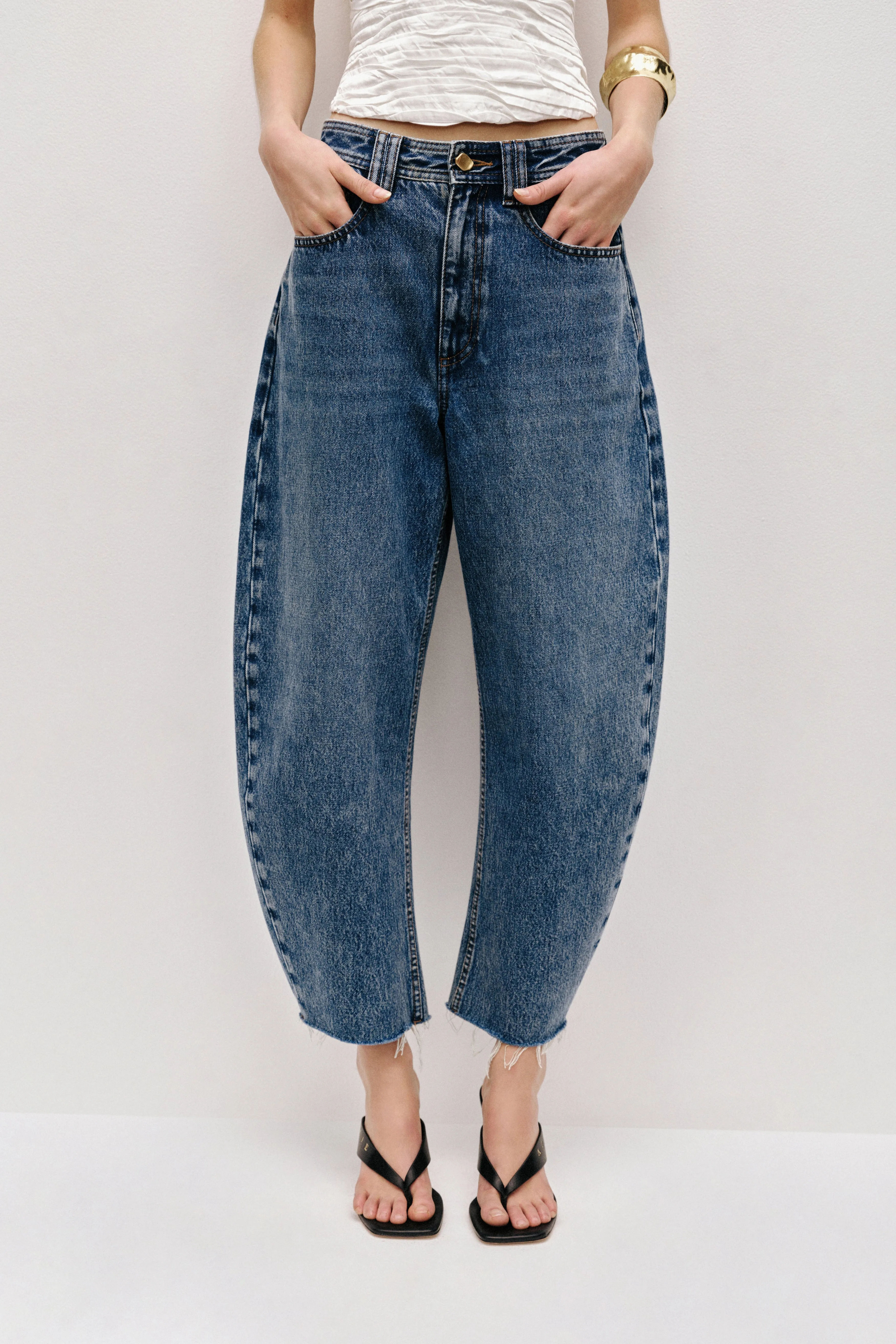 Novie Horseshoe Crop Jean sold by Aje product image thumbnail 3