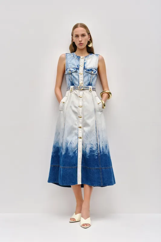 Tides Denim Midi Dress sold by Aje
