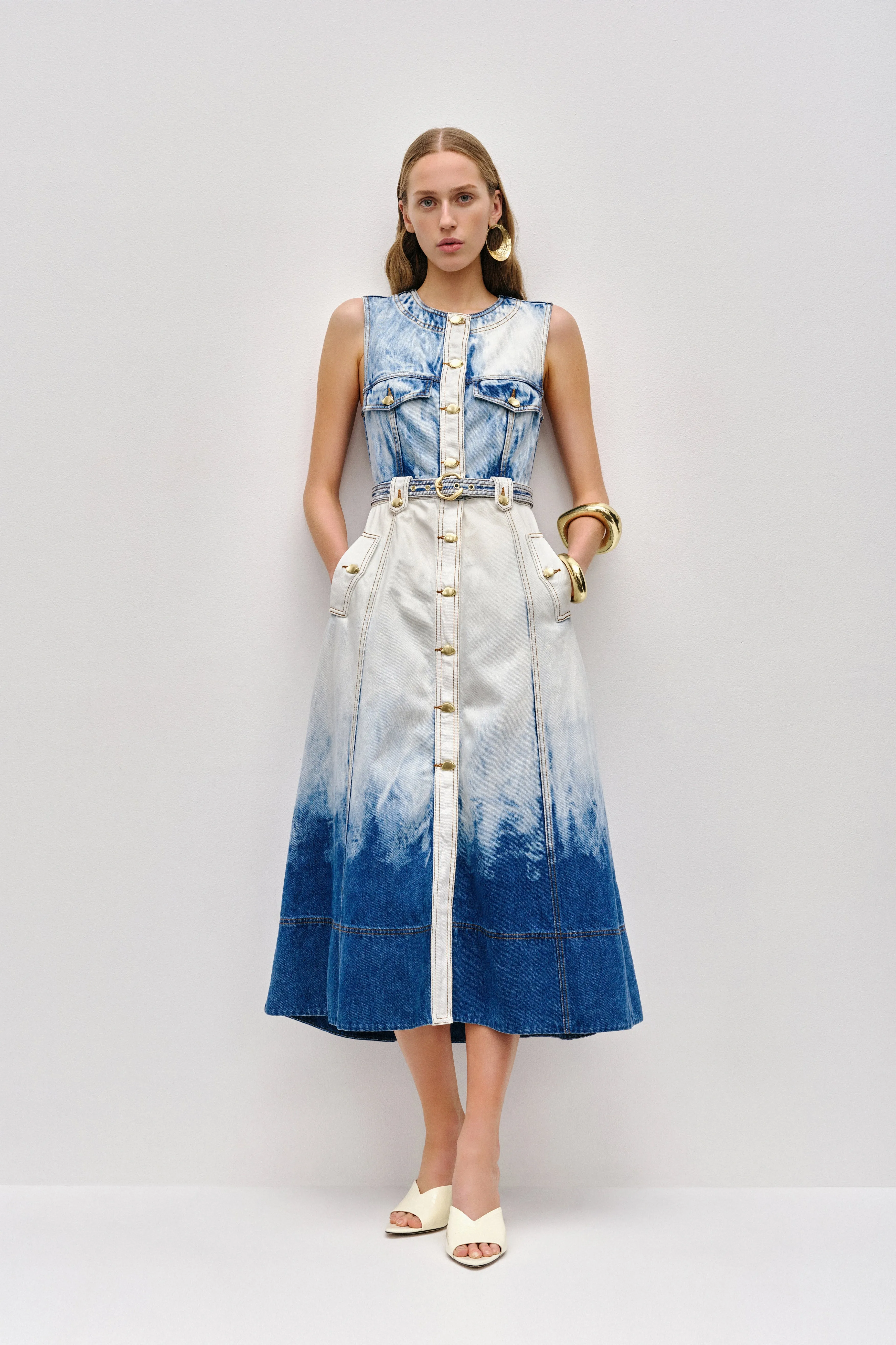 Tides Denim Midi Dress sold by Aje