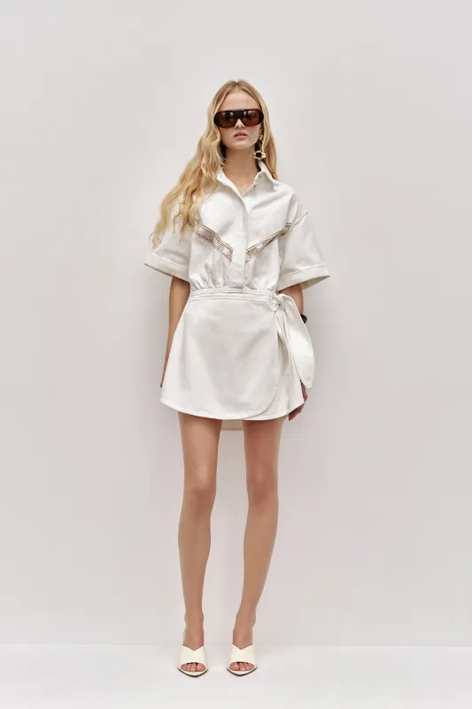 Mackay Mini Shirt Dress sold by Aje