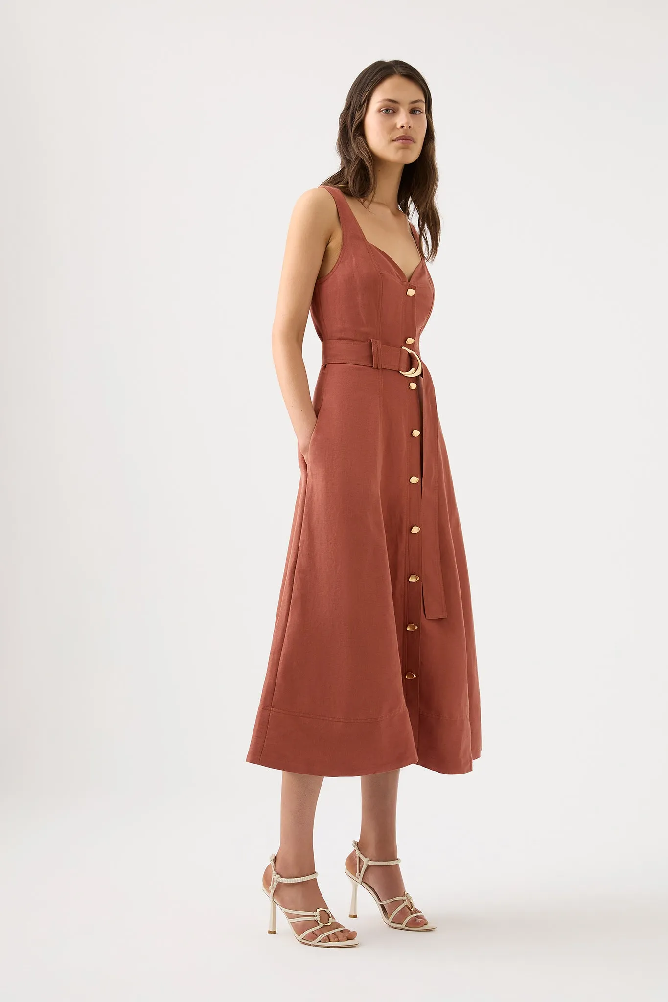Clay Belted Midi Dress sold by Aje product image thumbnail 5