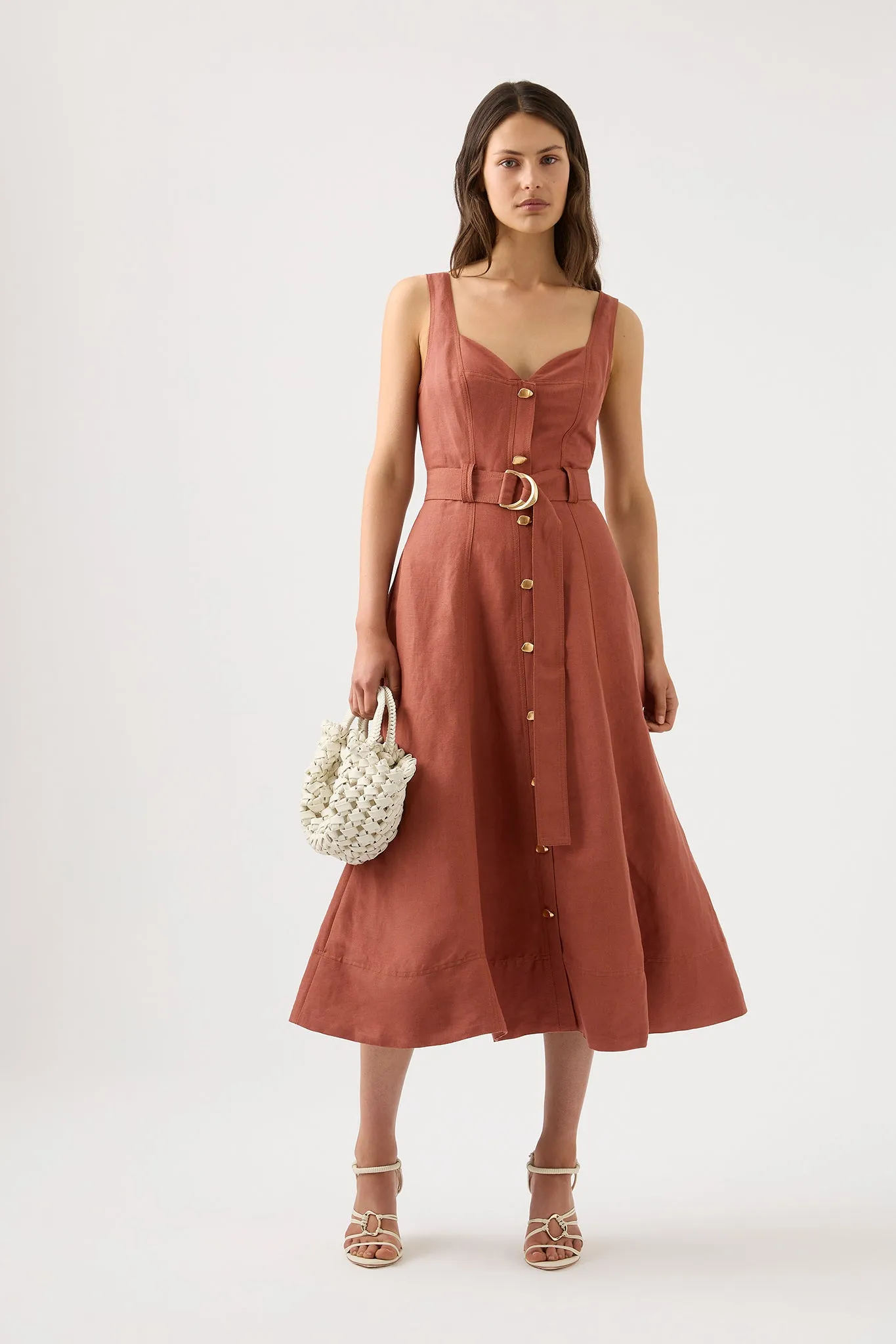 Clay Belted Midi Dress sold by Aje product image thumbnail 3