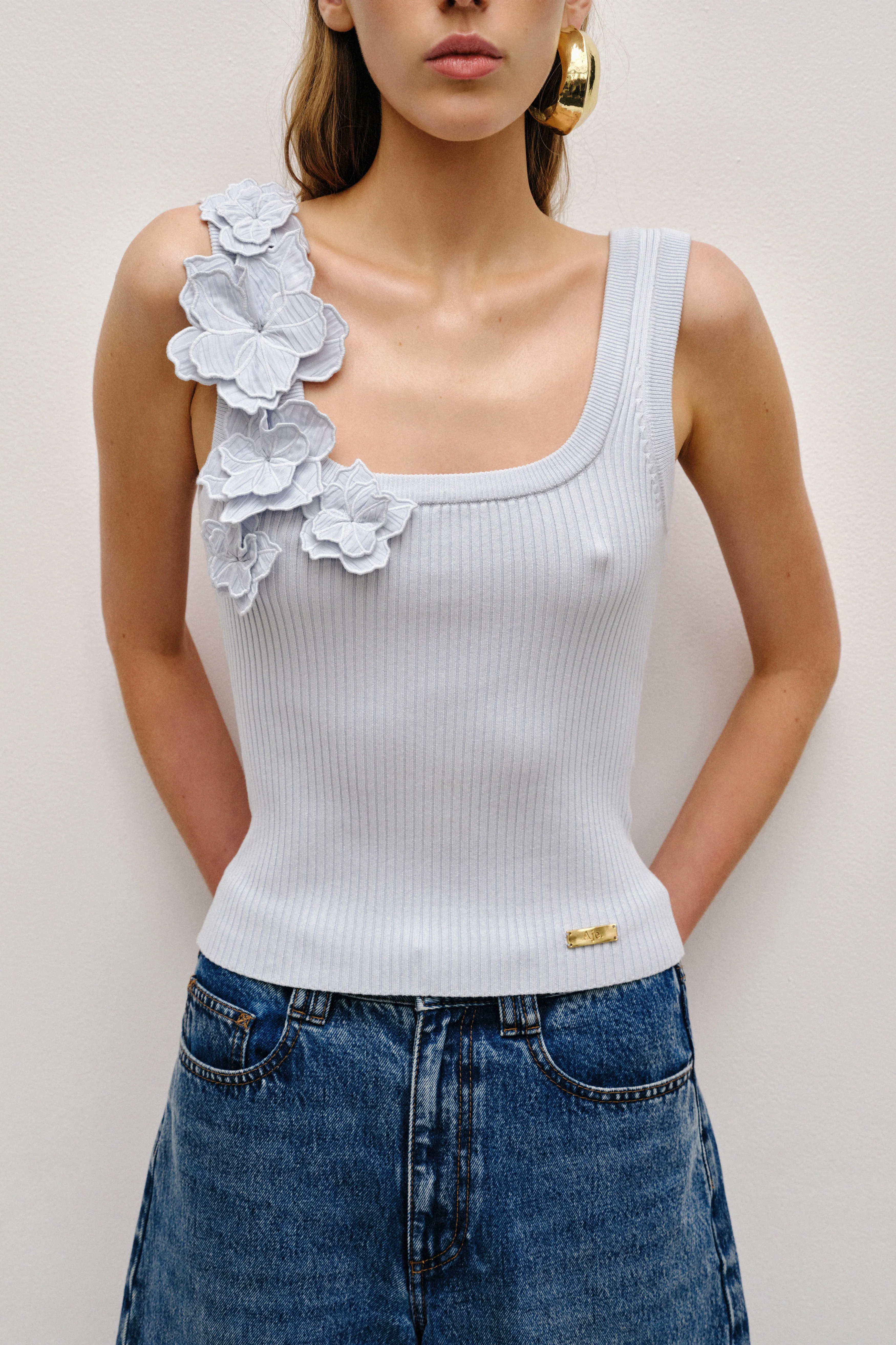 Splendour Flower Knit Tank sold by Aje product image thumbnail 3