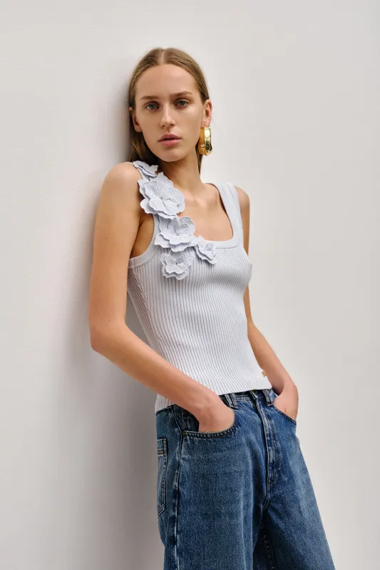 Splendour Flower Knit Tank sold by Aje