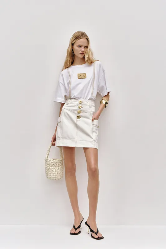 Ivy Denim Mini Skirt sold by Aje