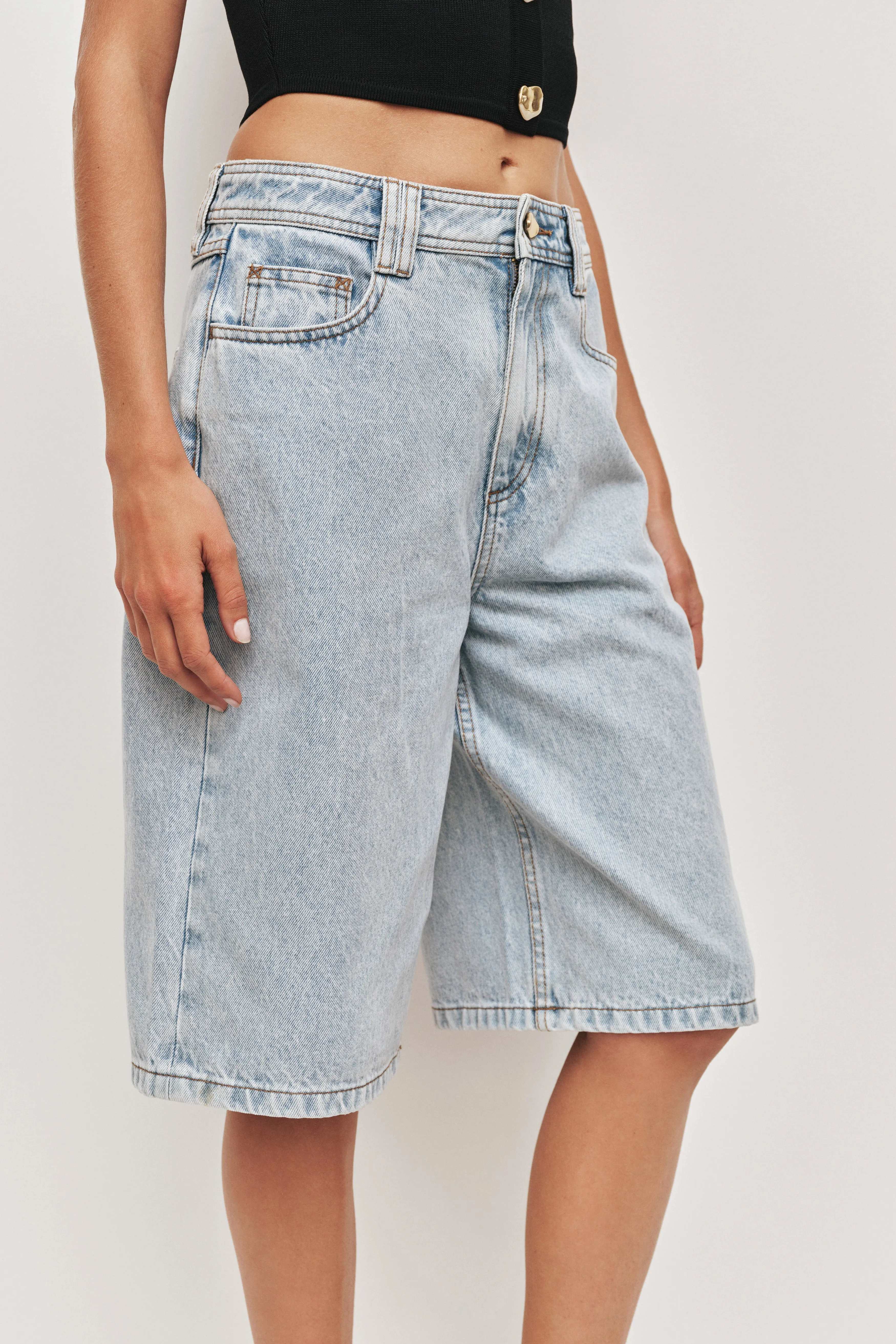 Marlow Denim Bermuda Short sold by Aje product image thumbnail 3