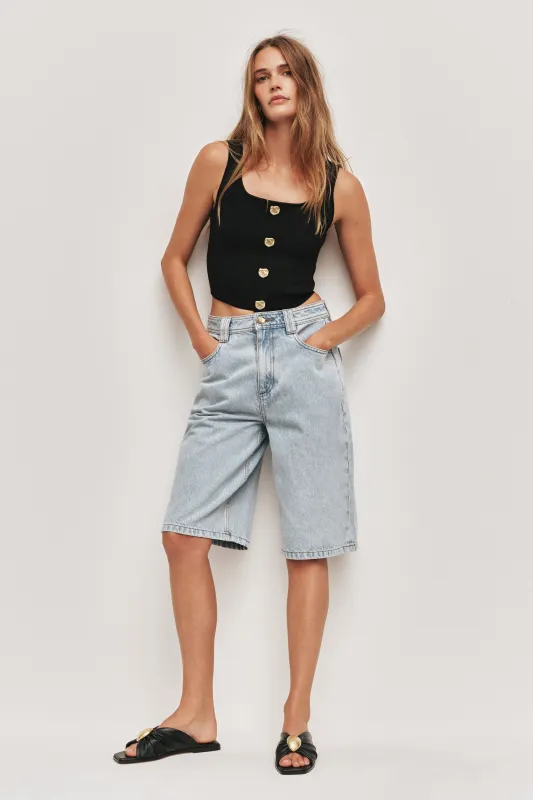 Marlow Denim Bermuda Short sold by Aje