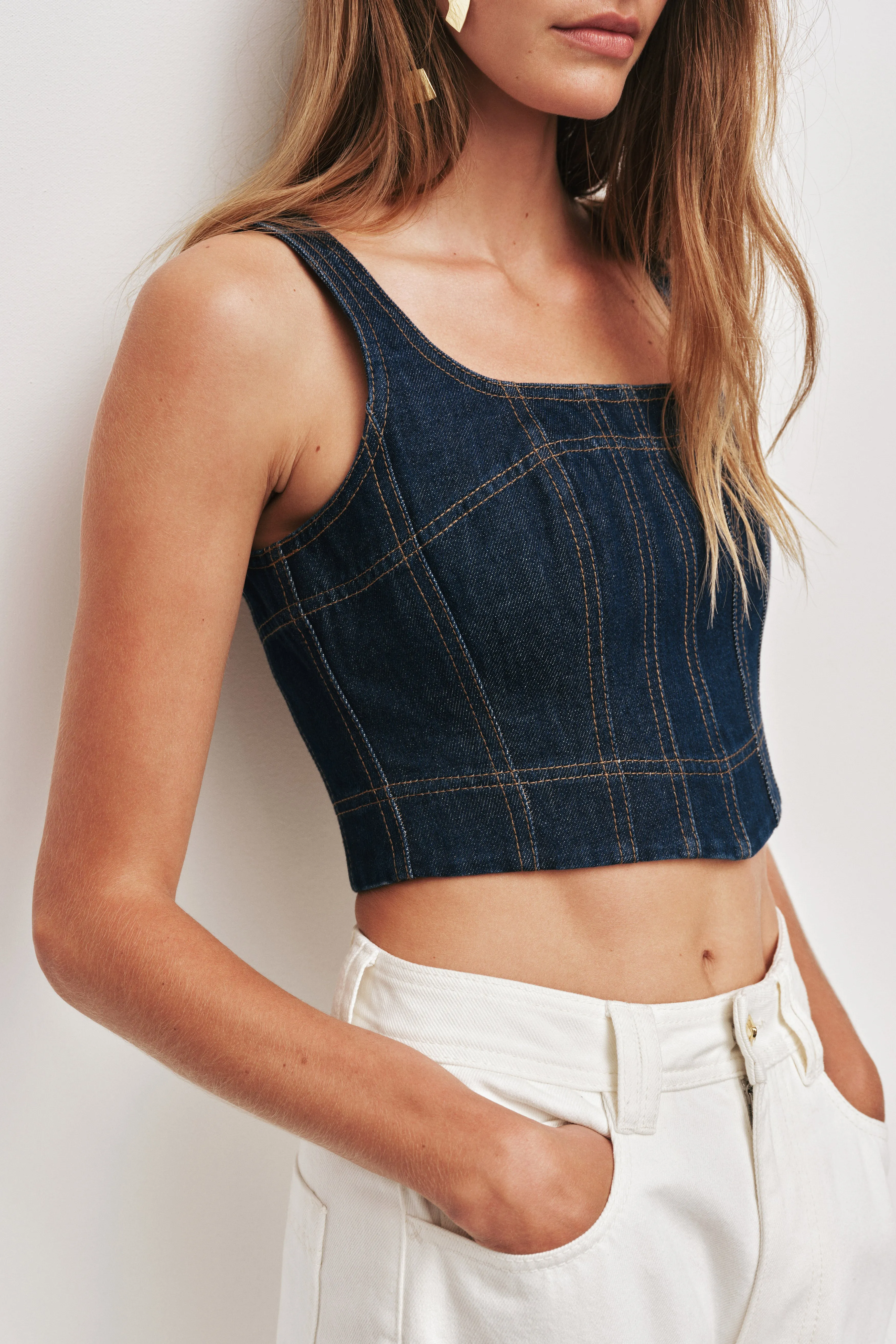 Briar Denim Bustier sold by Aje product image thumbnail 4