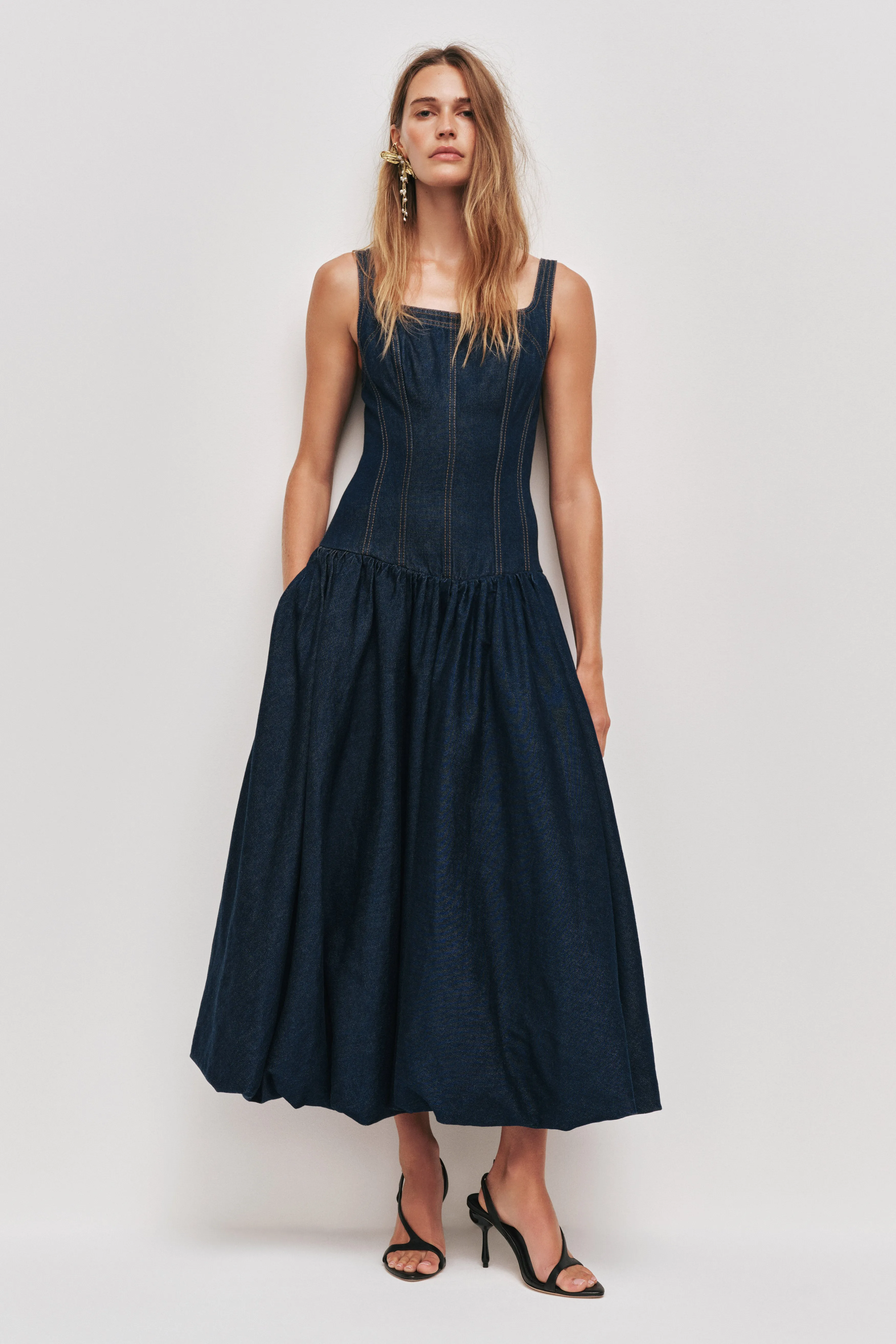 Briar Denim Midi Dress sold by Aje product image thumbnail 3