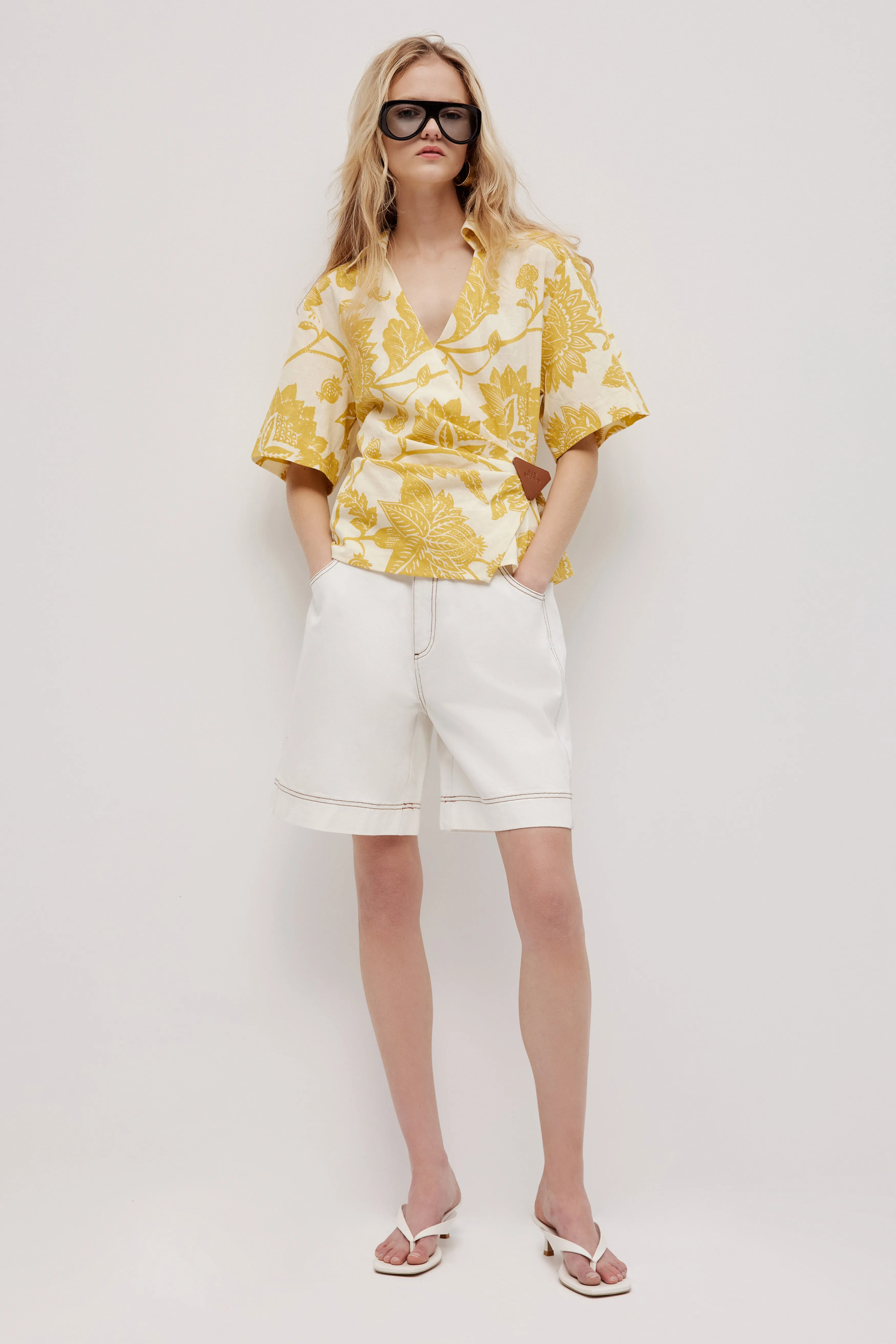 Sable Wrap Shirt sold by Aje