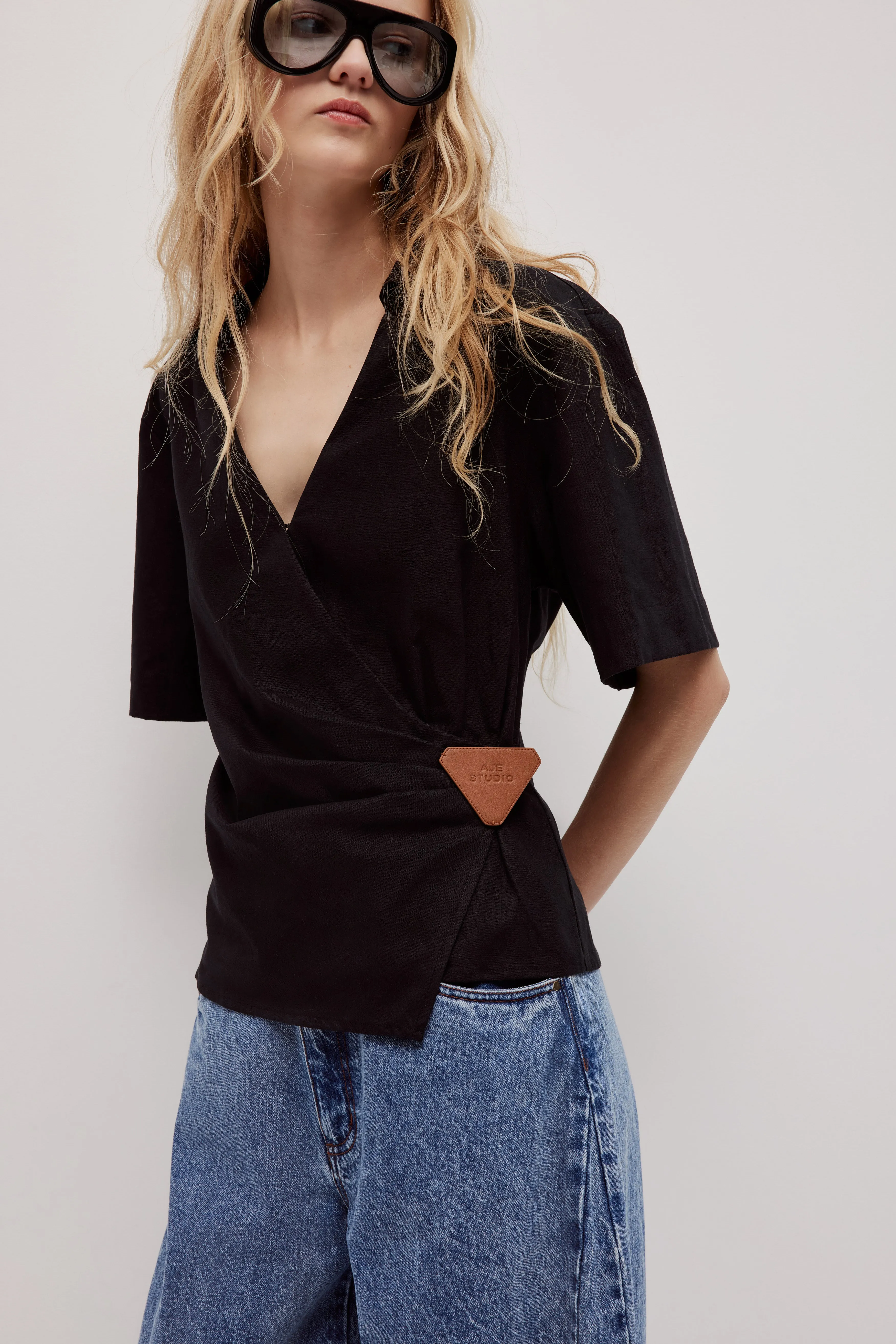 Sable Wrap Shirt sold by Aje product image thumbnail 3