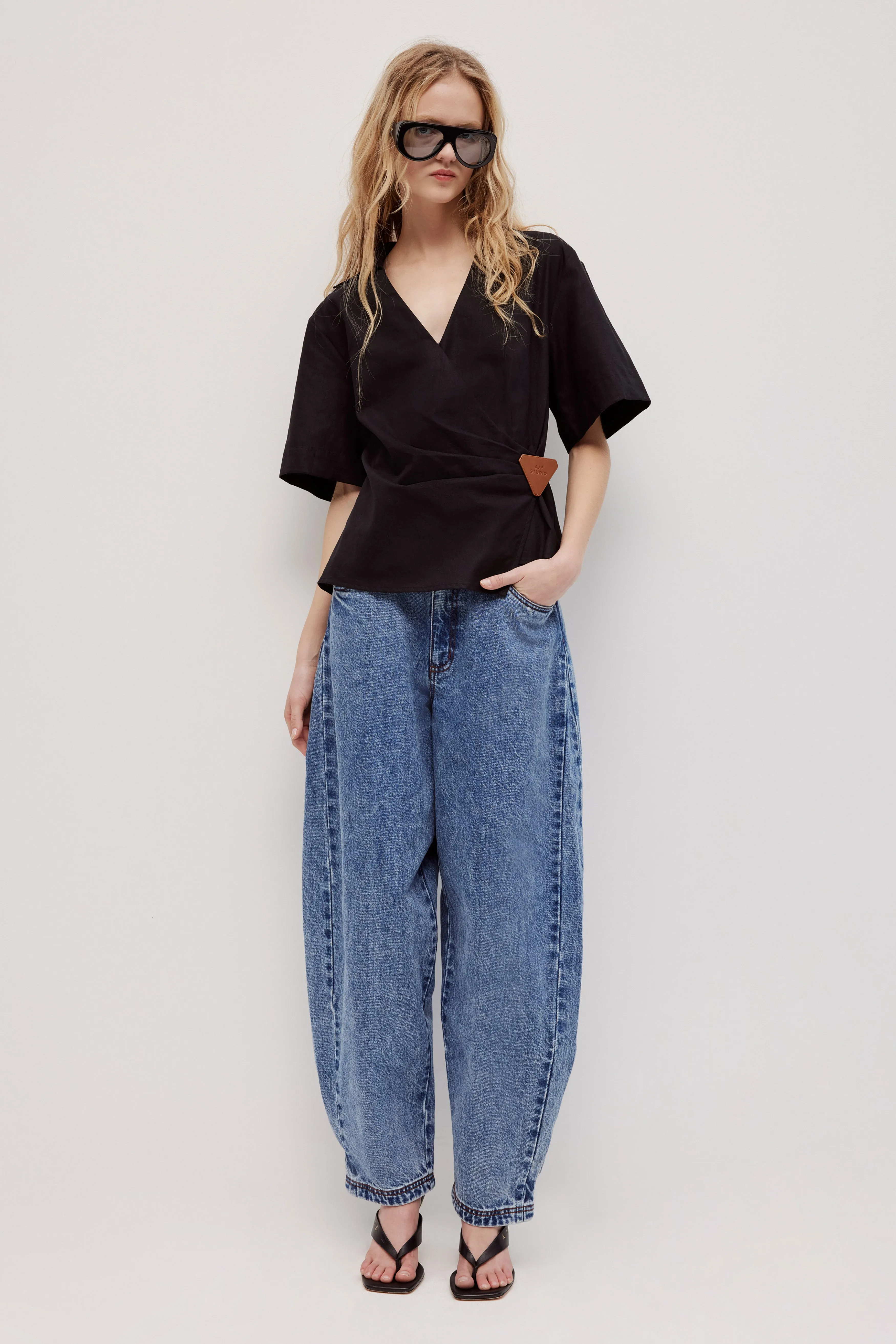 Sable Wrap Shirt sold by Aje