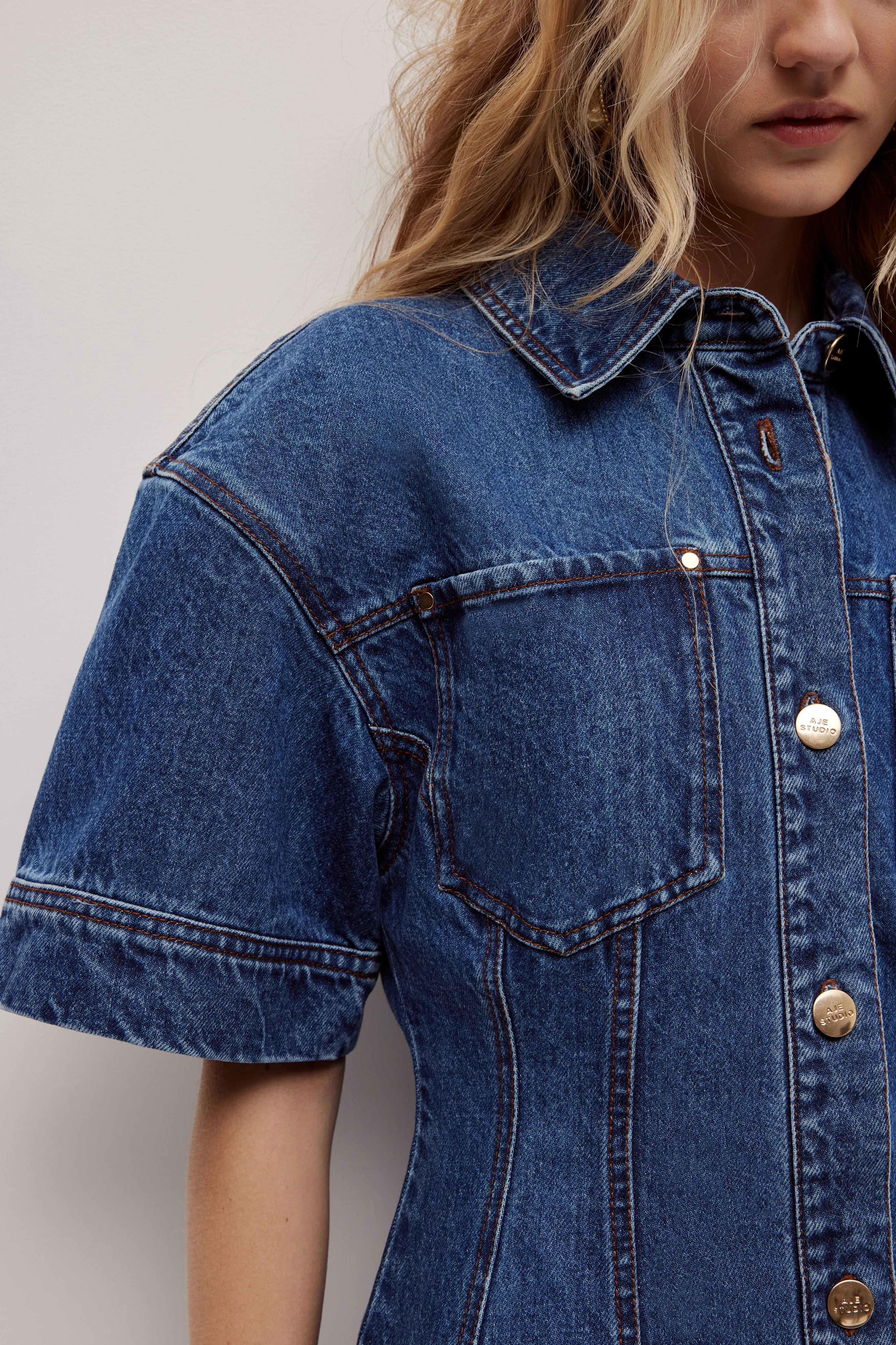 Zella Panelled Shirt Dress sold by Aje product image thumbnail 4