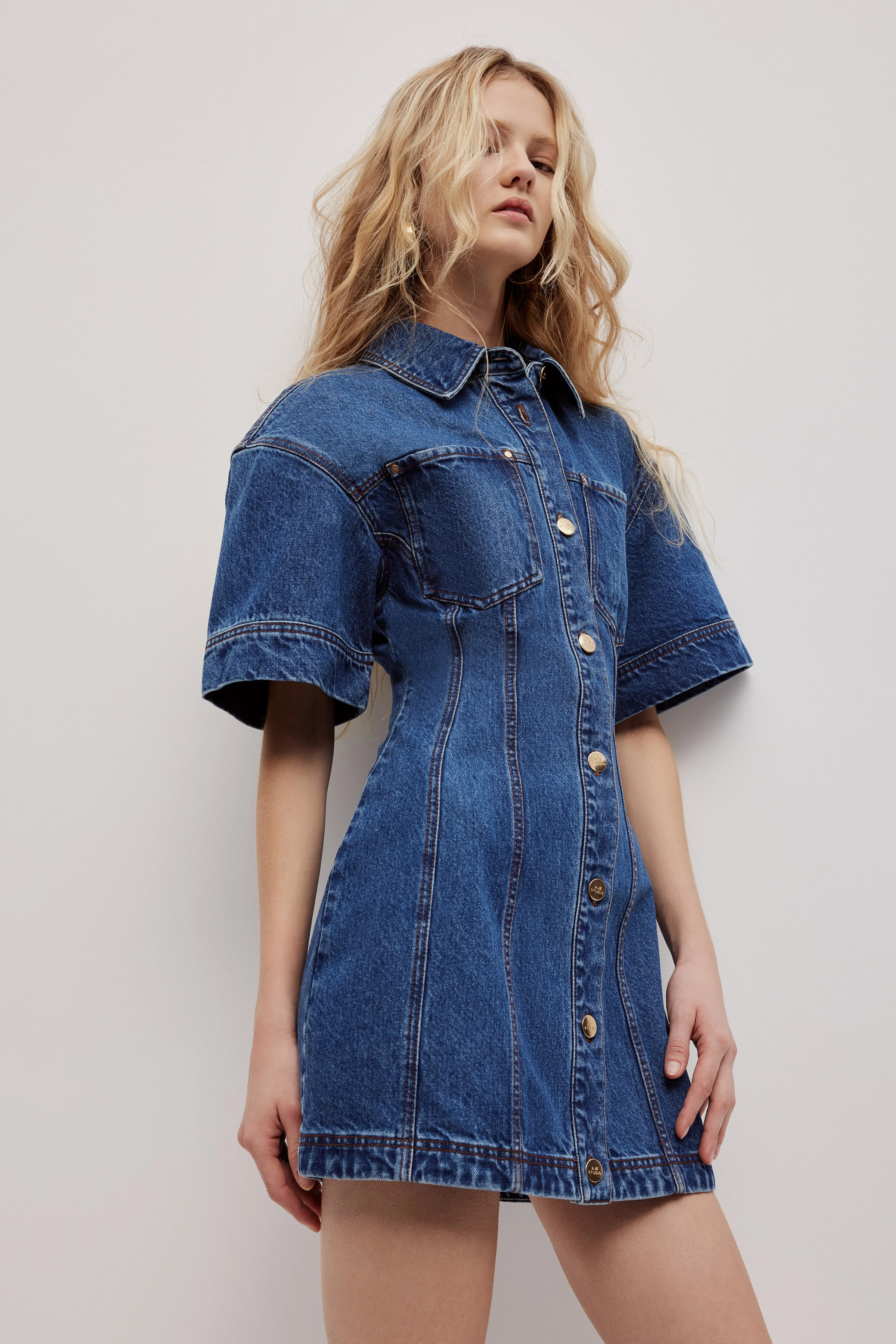 Zella Panelled Shirt Dress sold by Aje product image thumbnail 3
