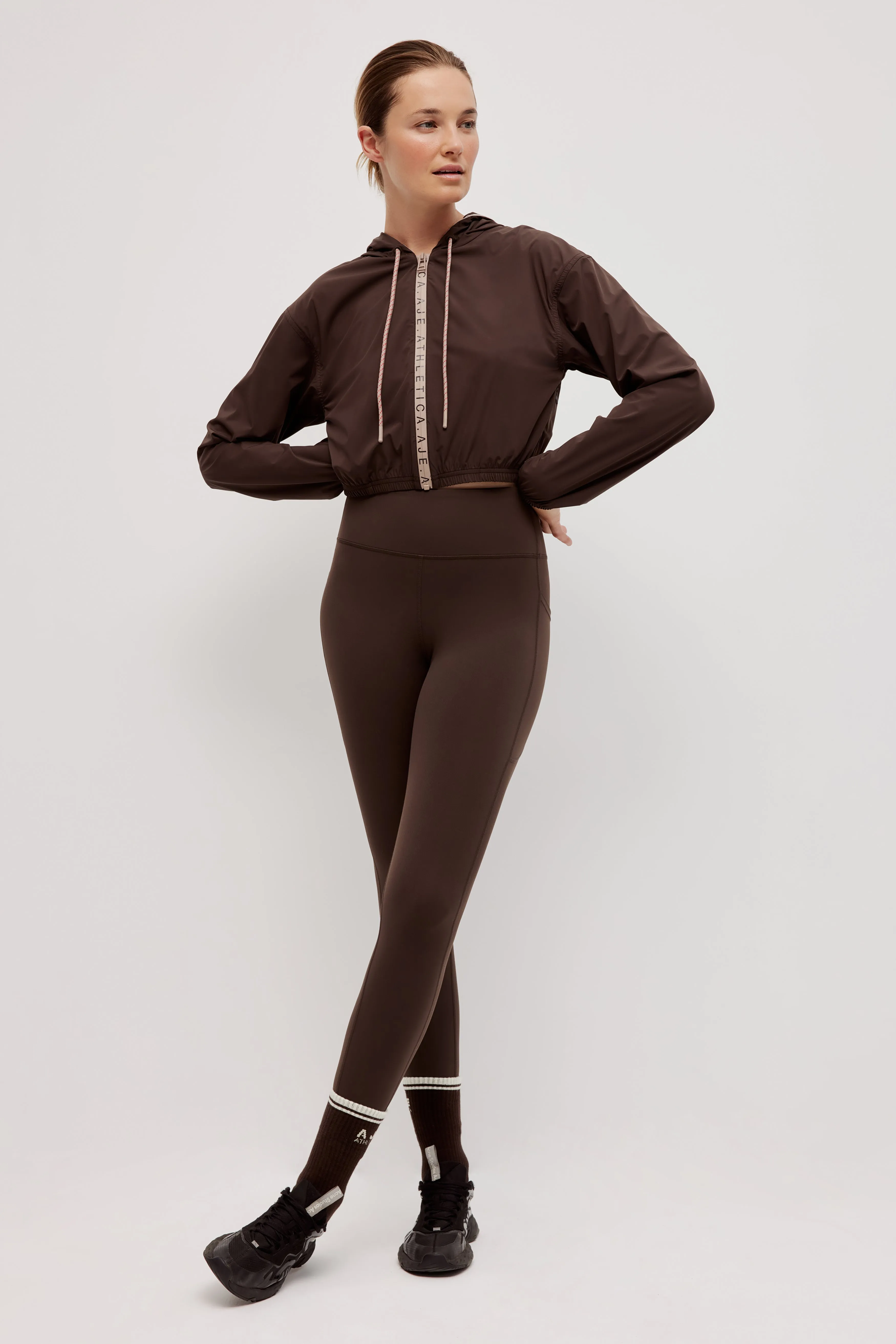 Crop Hood Spray Jacket 716 sold by Aje