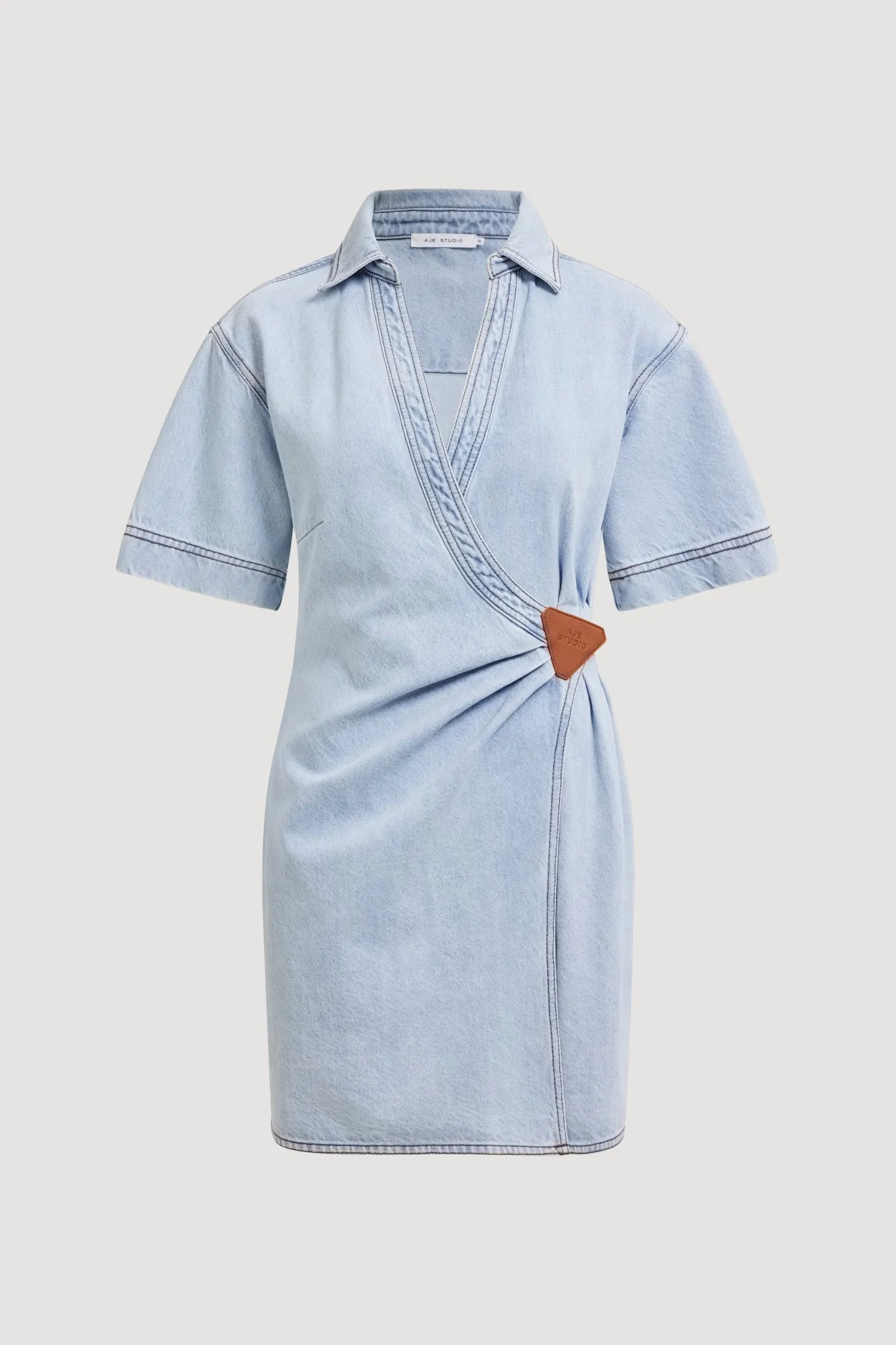 Zella Denim Wrap Mini Dress sold by Aje product image thumbnail 2