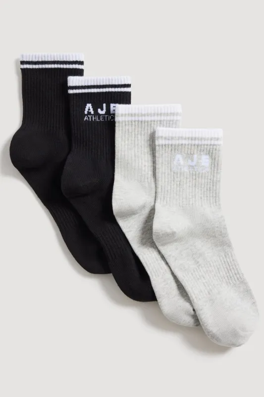 2 Pack Logo Crew Socks 028 sold by Aje