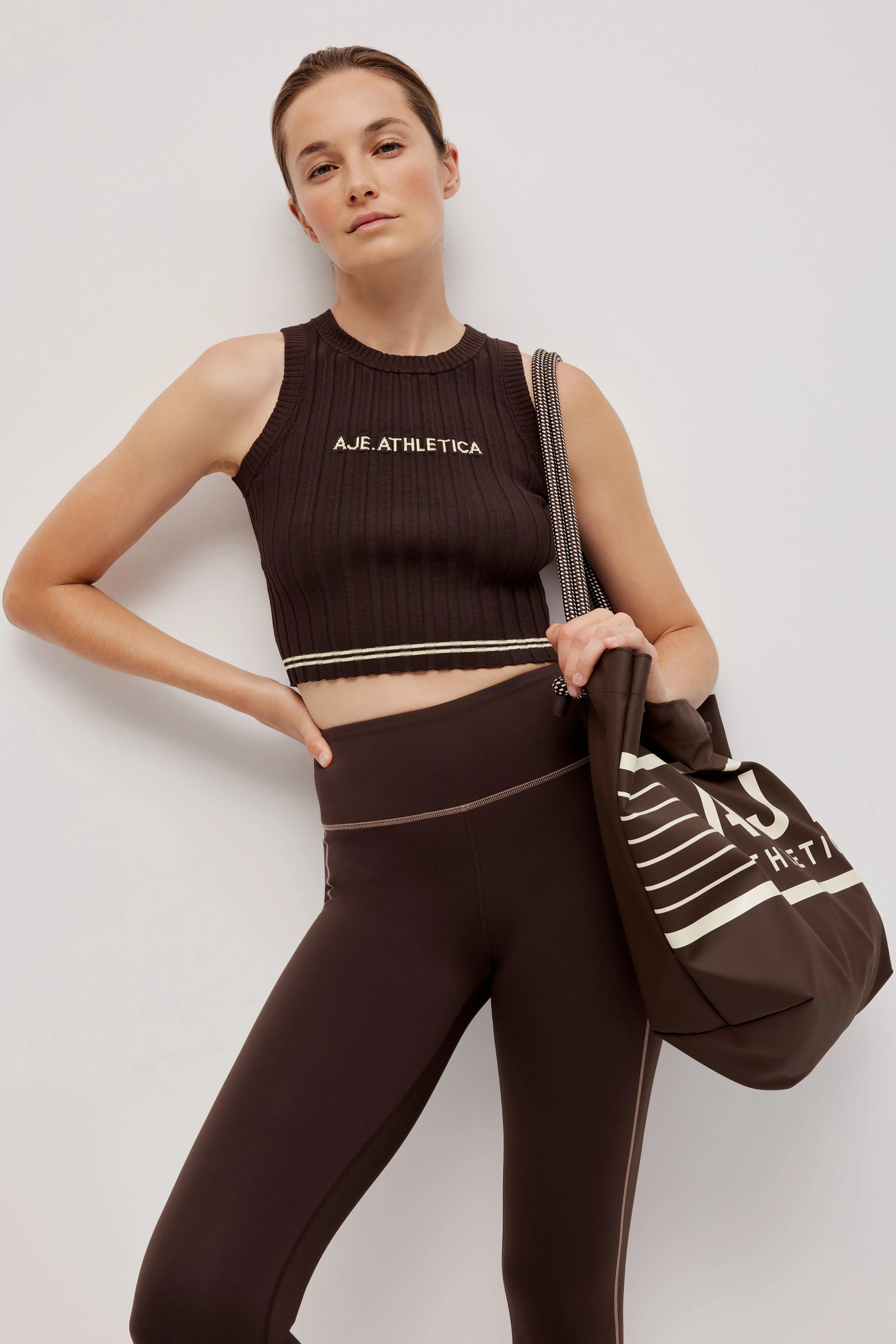 Crop Knit Logo Tank 135 sold by Aje product image thumbnail 3