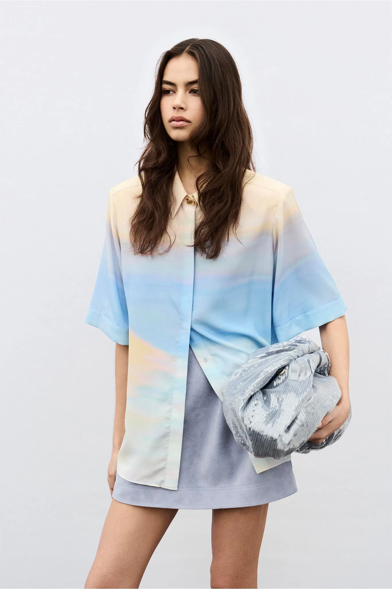 Avalon Short Sleeve Silk Shirt sold by Aje