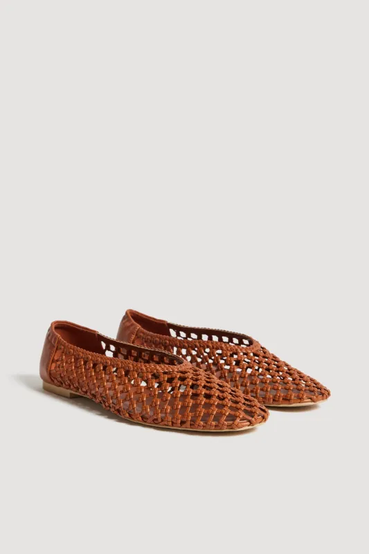 Perlie Woven Ballet Flat sold by Aje