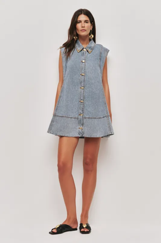 Amara Denim Mini Dress sold by Aje