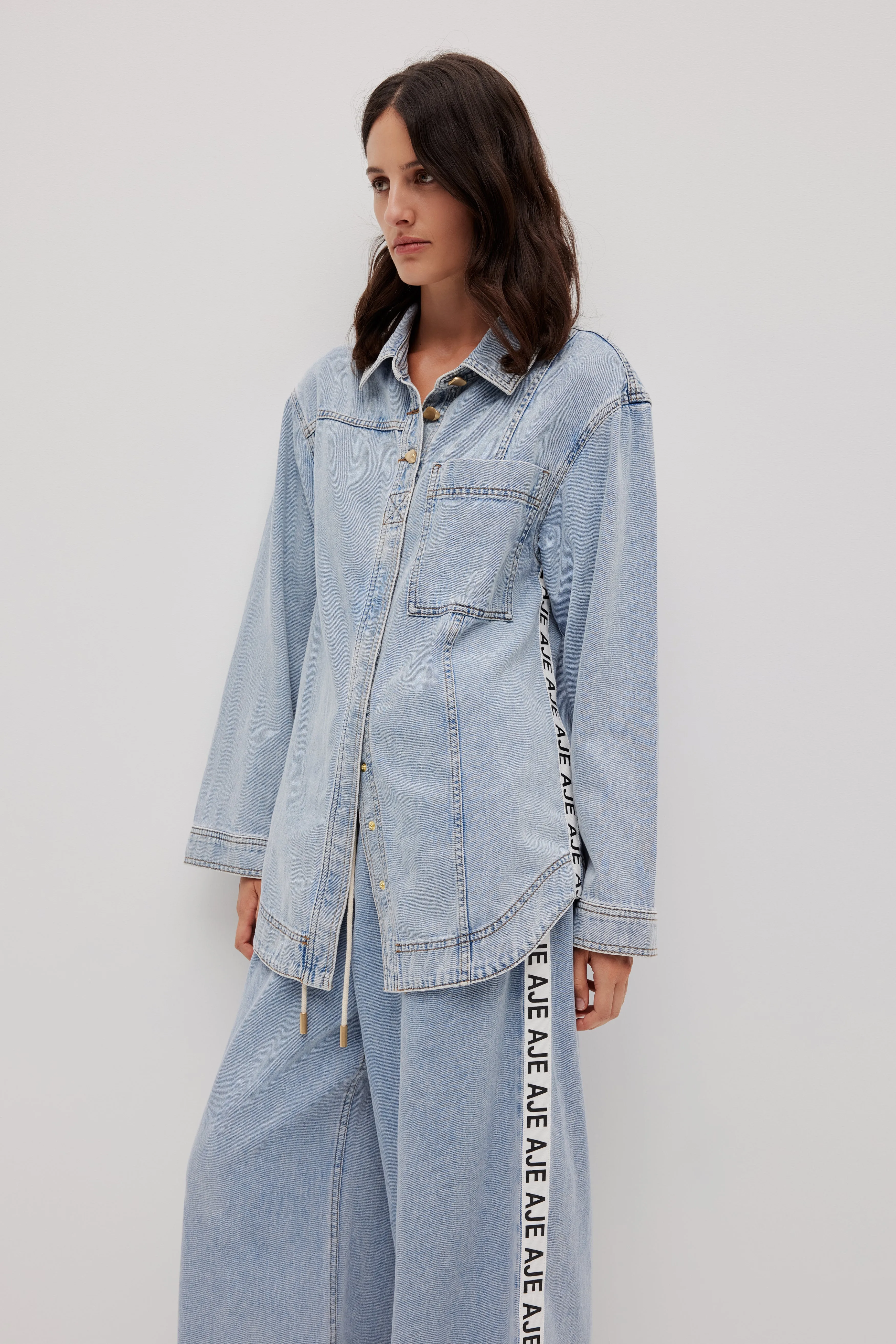 Corrie Denim Long Sleeve Shirt sold by Aje product image thumbnail 3
