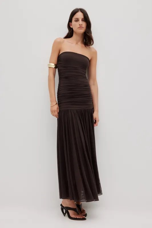 Novae Strapless Maxi Dress sold by Aje