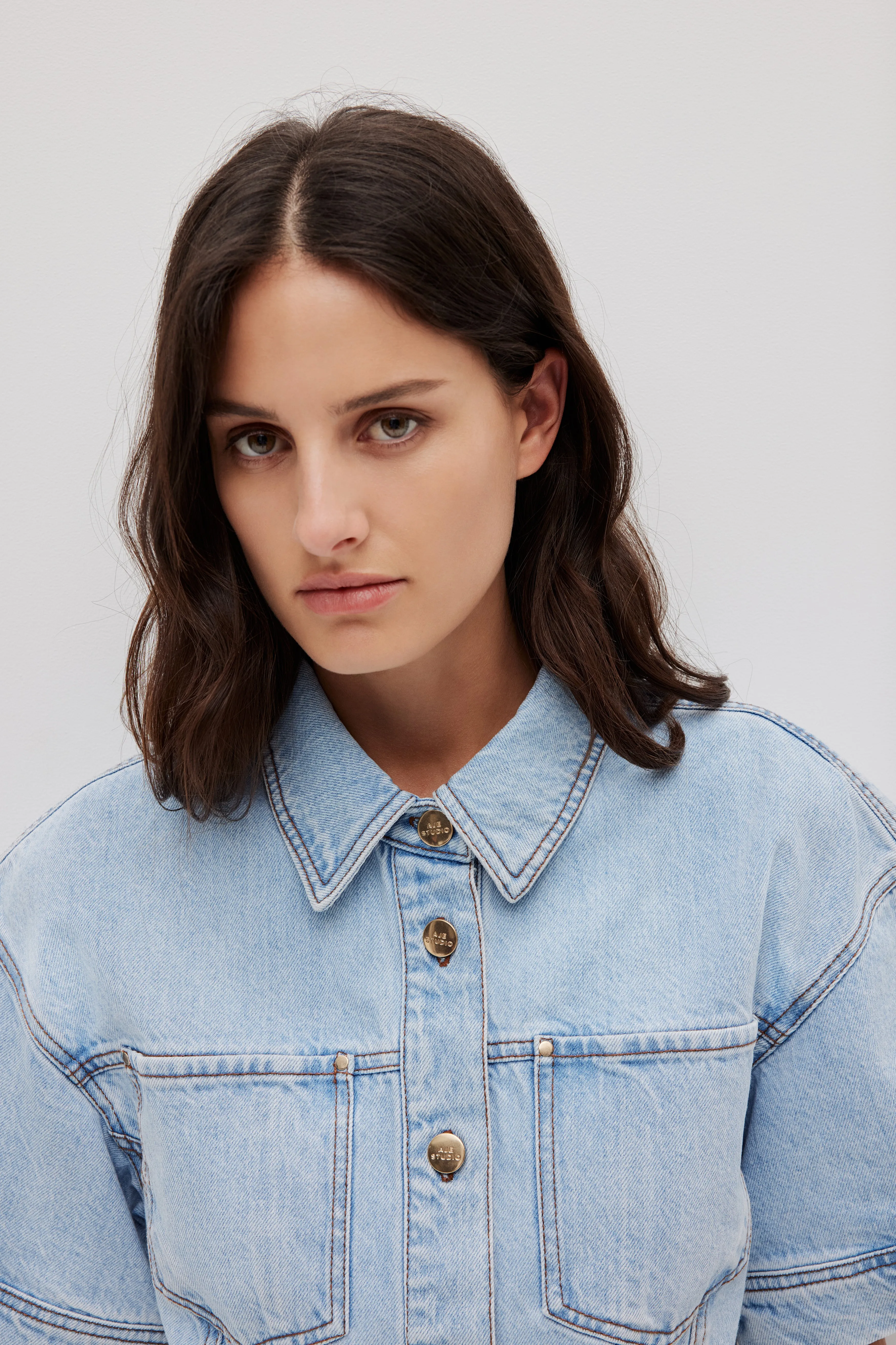 Zella Cropped Denim Shirt sold by Aje product image thumbnail 4