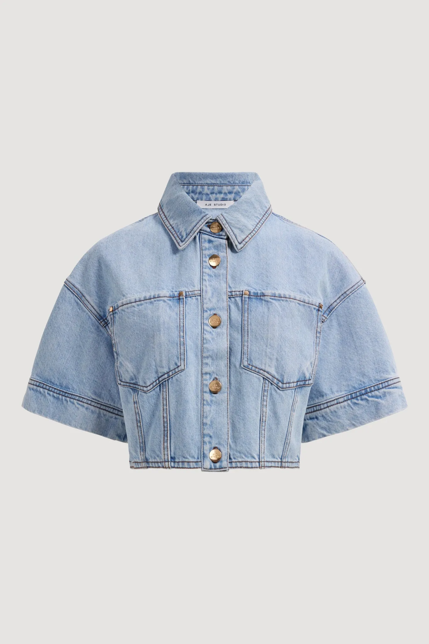 Zella Cropped Denim Shirt sold by Aje product image thumbnail 2