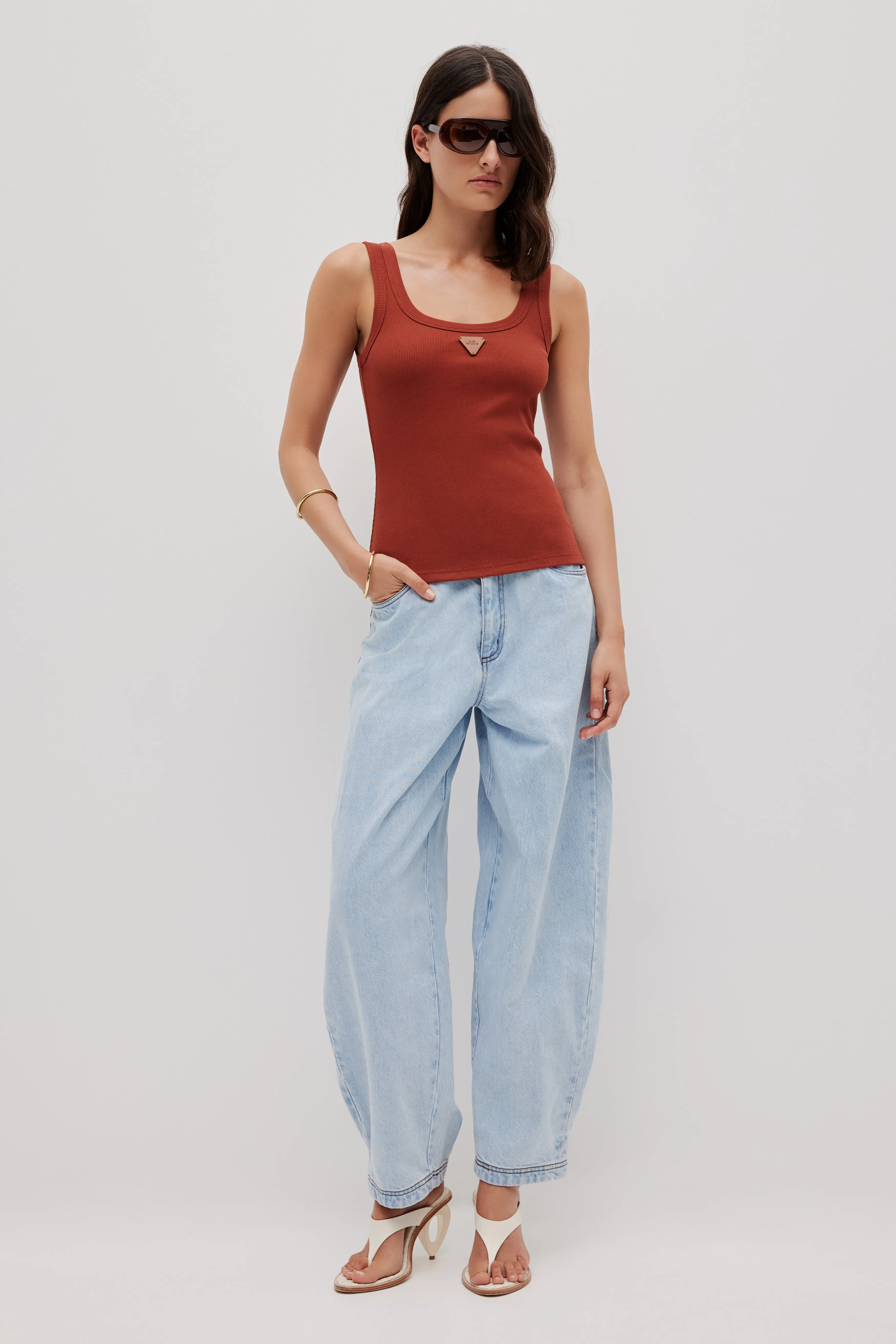 Cowrie Scoop Tank sold by Aje