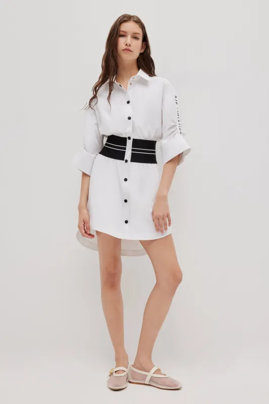 Rib Waist Shirt Dress 824 sold by Aje