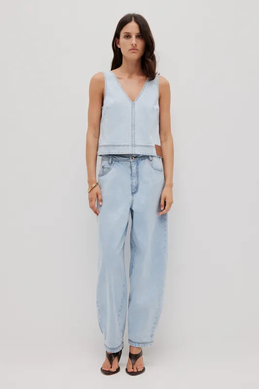 Zella Denim Top sold by Aje