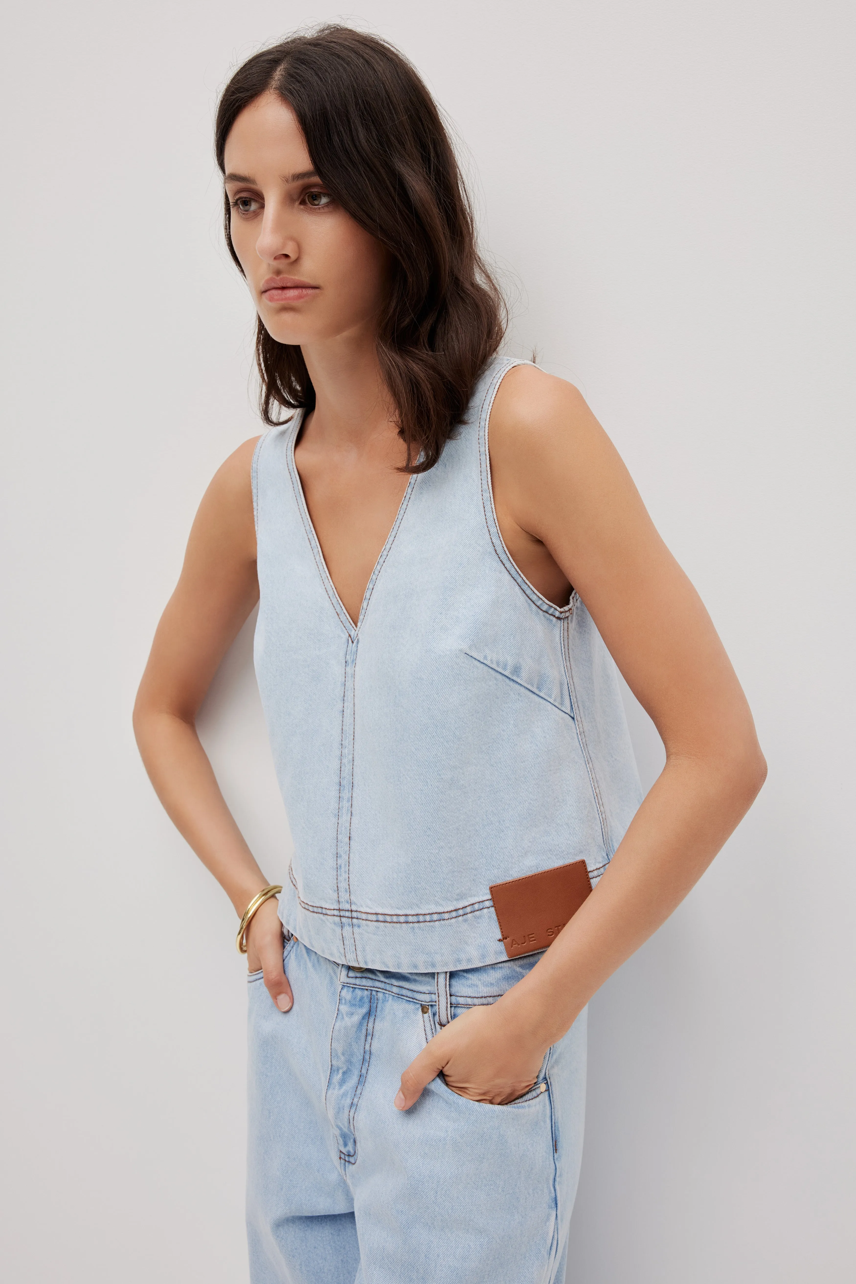 Zella Denim Top sold by Aje product image thumbnail 3