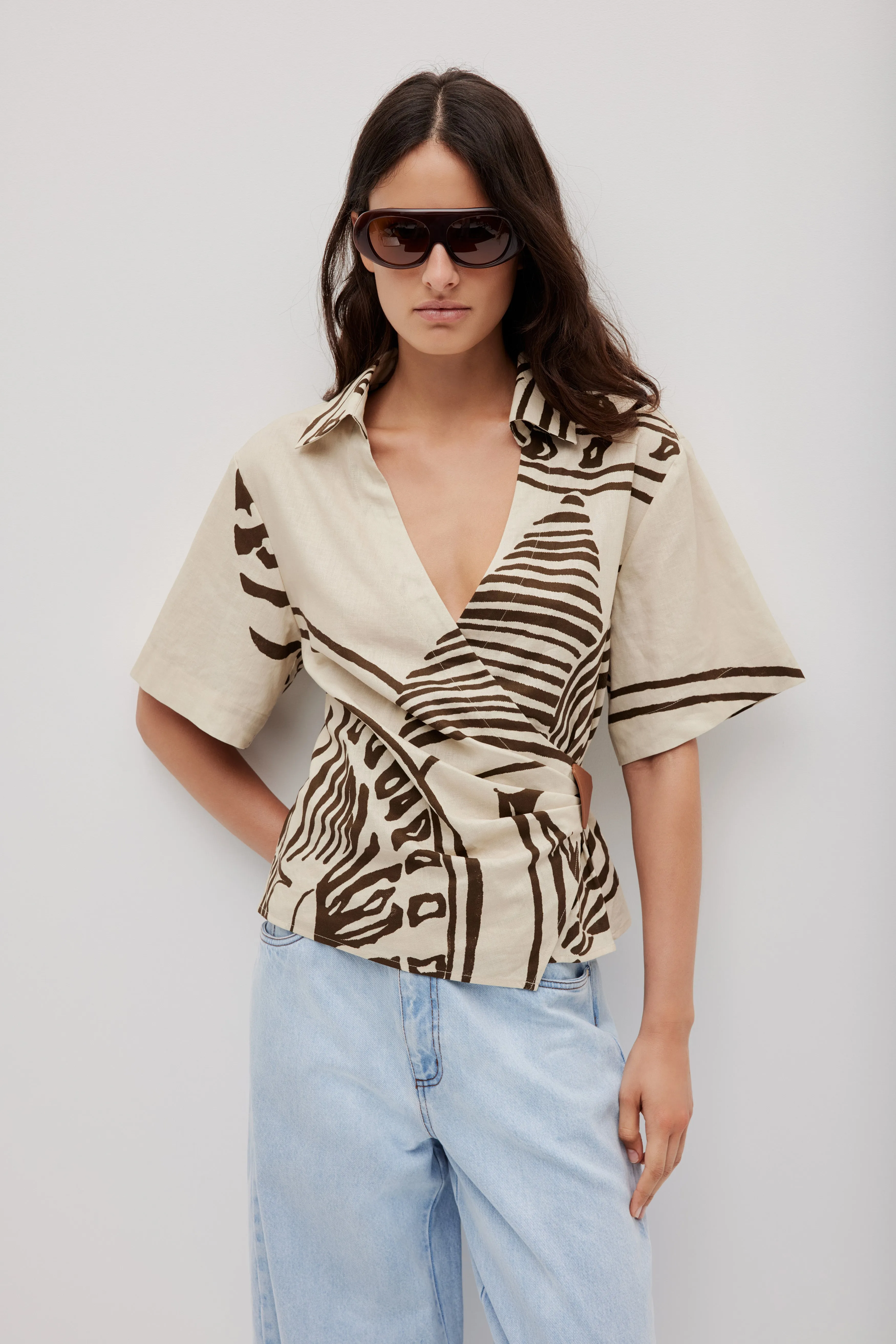 Sable Wrap Shirt sold by Aje product image thumbnail 4