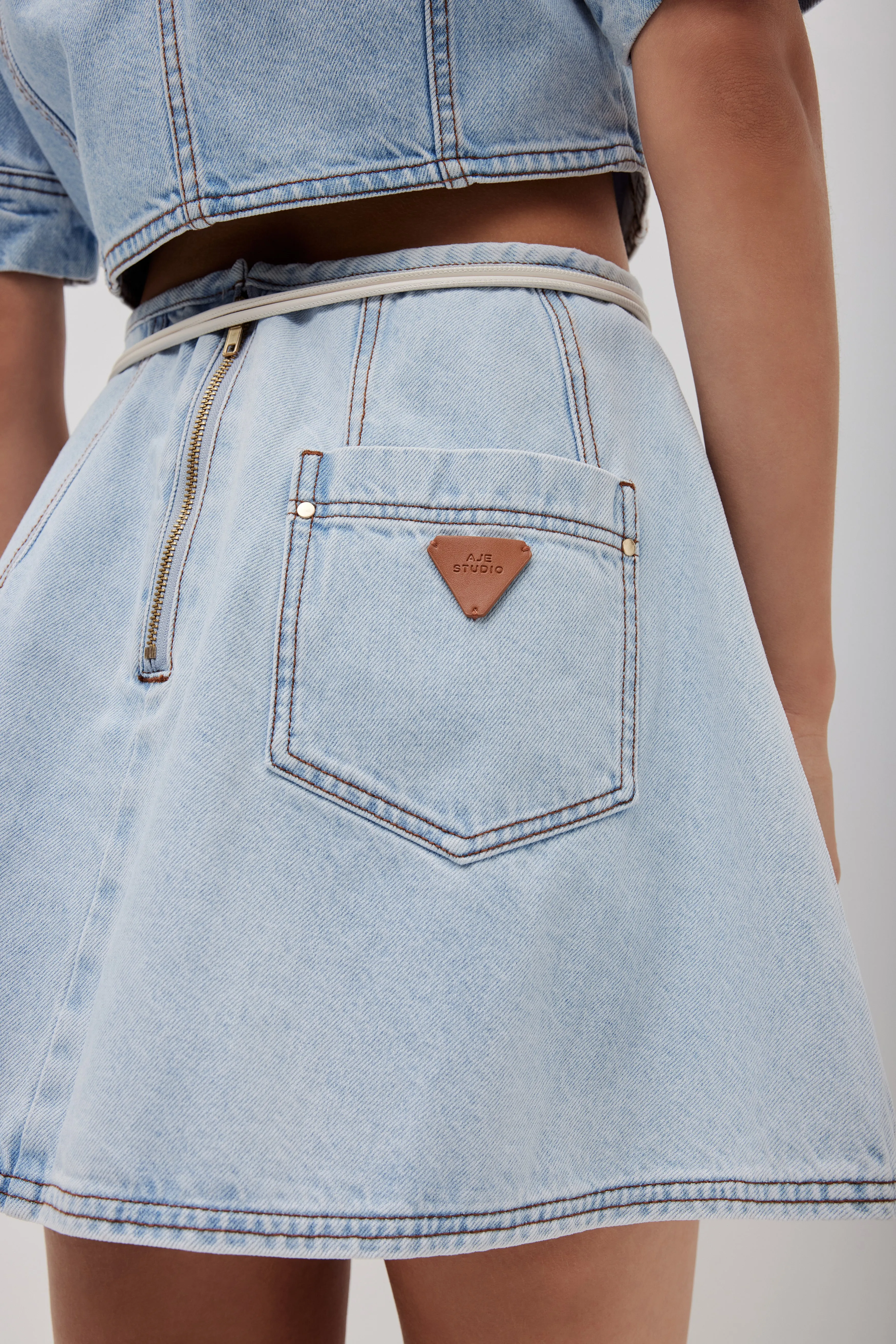 Zella Denim Mini Skirt sold by Aje product image thumbnail 5