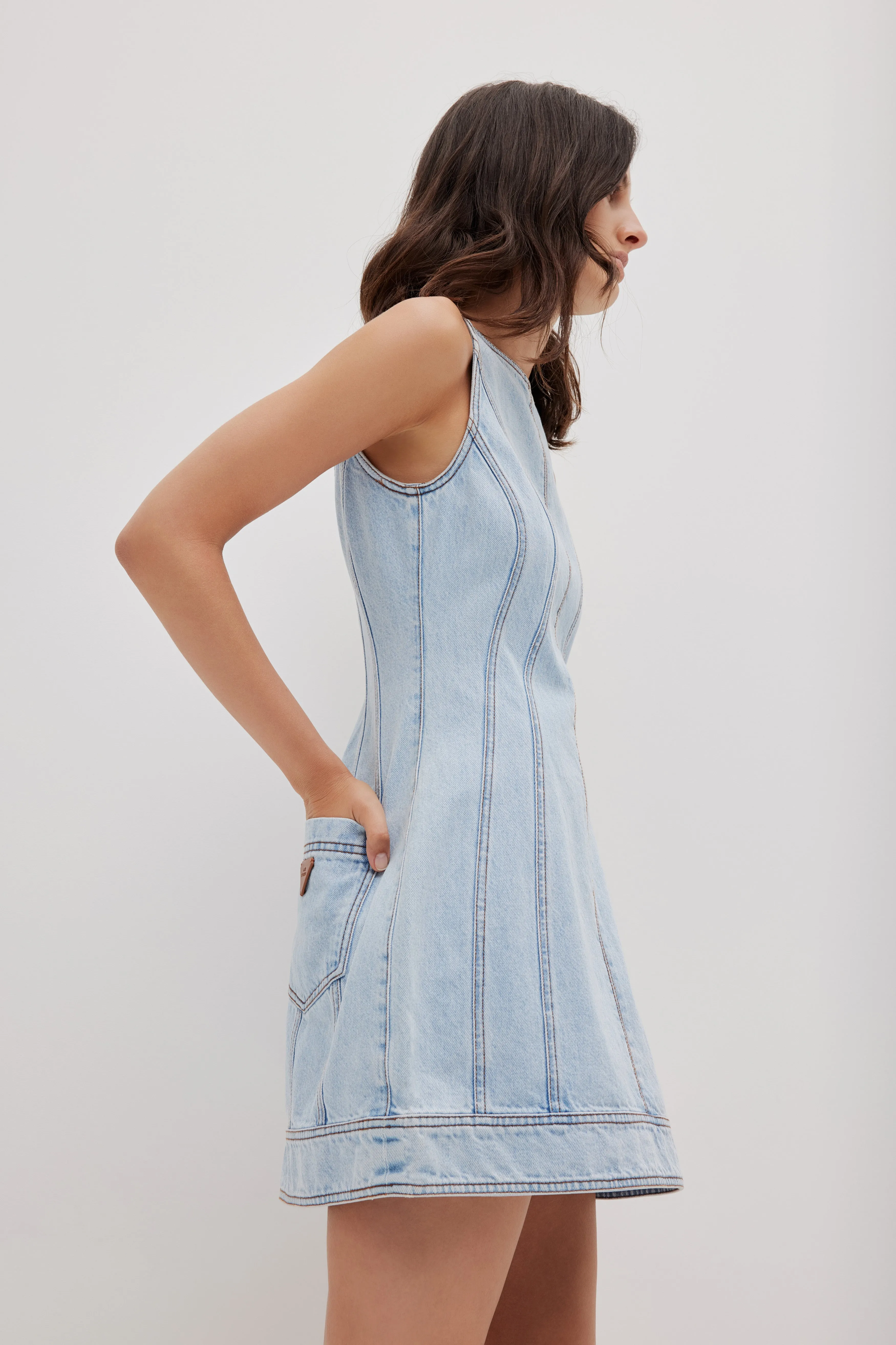 Zella Panelled Mini Dress sold by Aje product image thumbnail 5