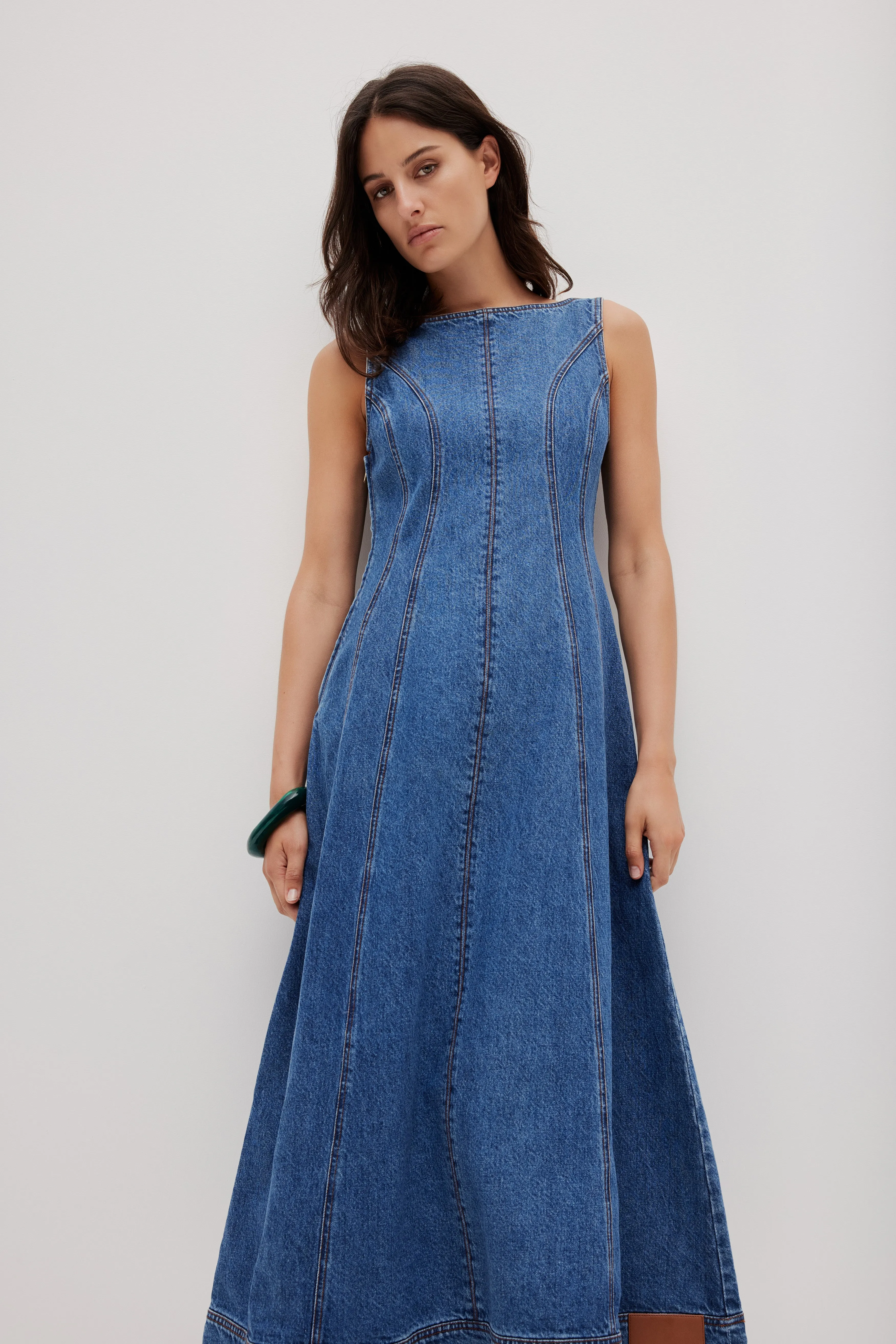 Zella Denim Midi Dress sold by Aje product image thumbnail 3